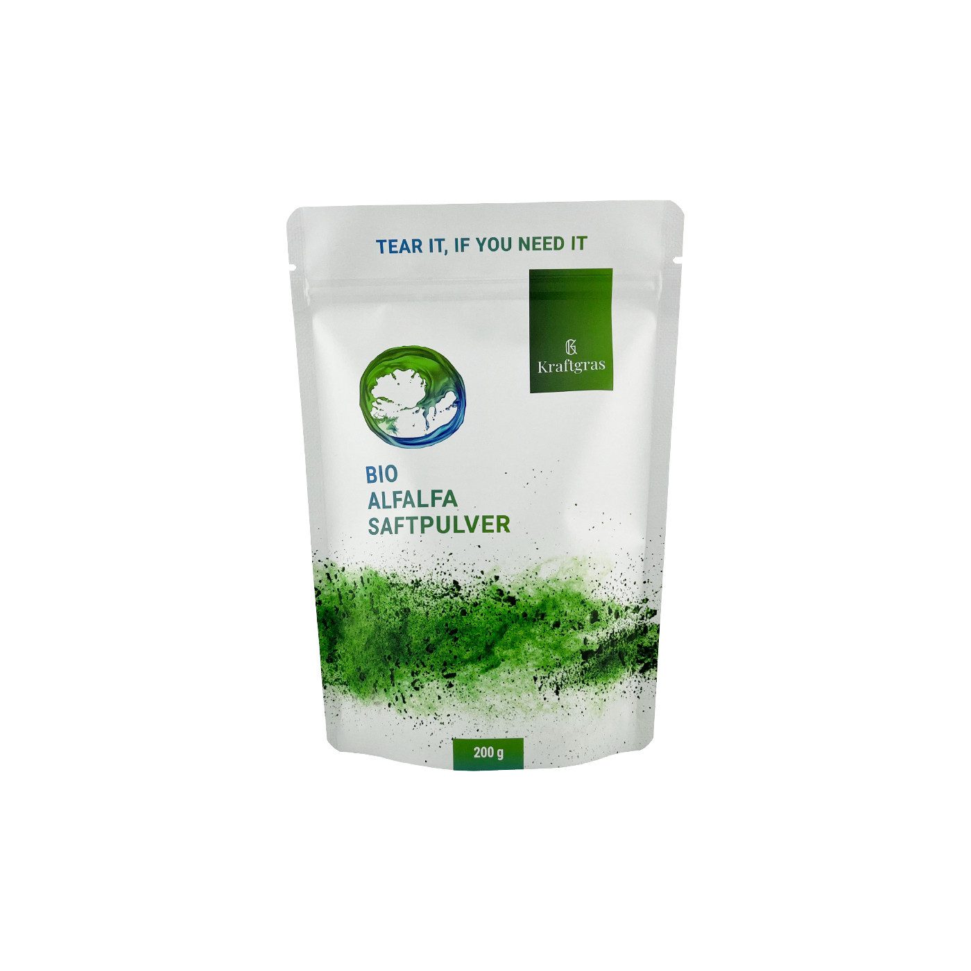 Kraftgras Bio Alfalfa Saftpulver Pulver, 200 g