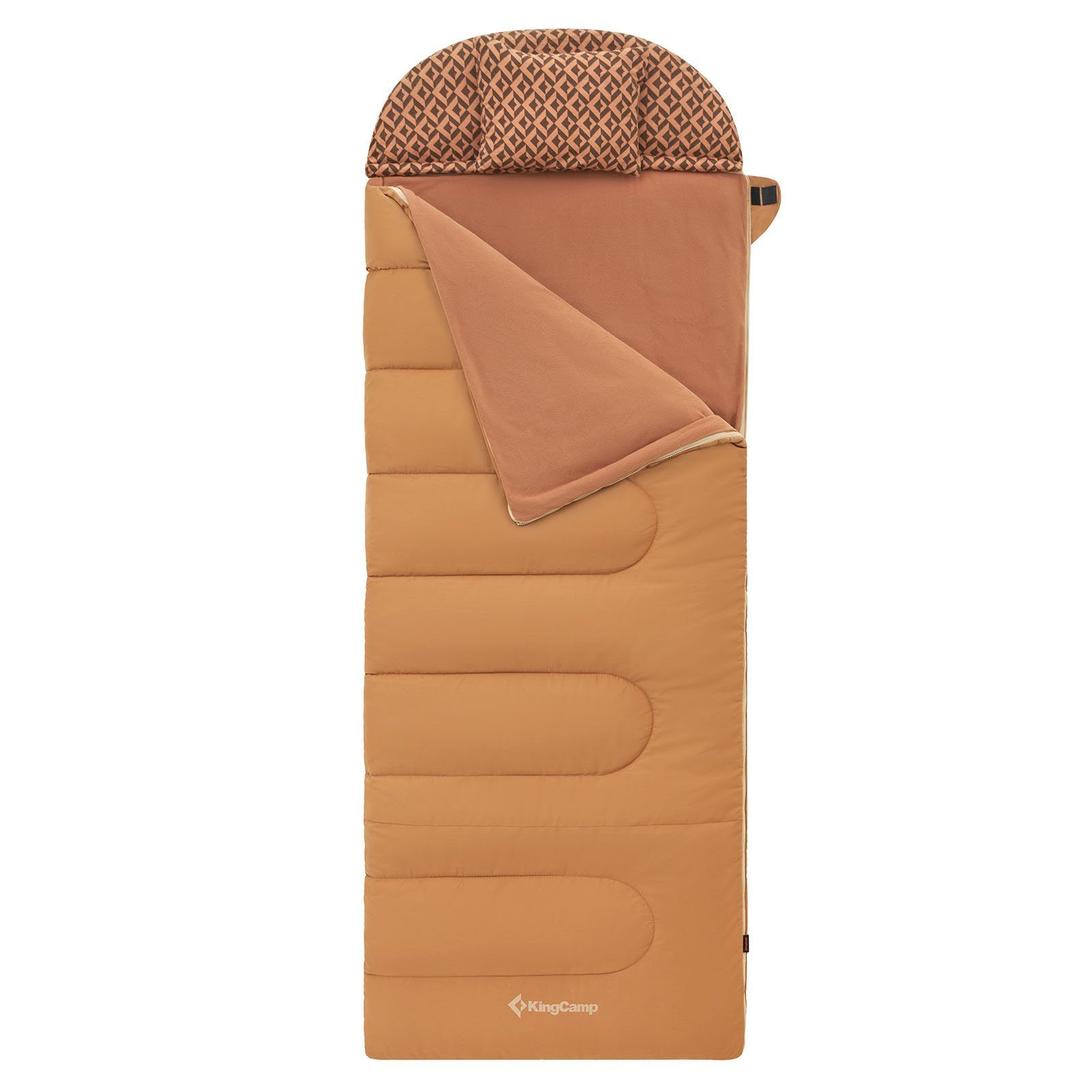 KingCamp Deckenschlafsack Deckenschlafsack Forest Winter, Schlafsack XL Lang Breit Baumwolle -22°C Cappuccino - 400 g/m²