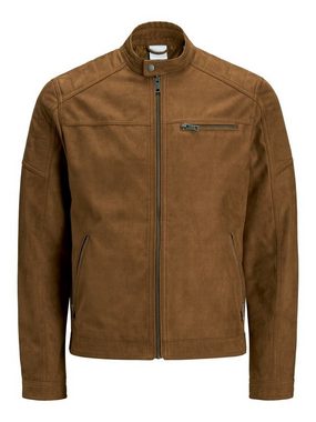 Jack & Jones Lederjacke Biker Jacke aus Lederimitat