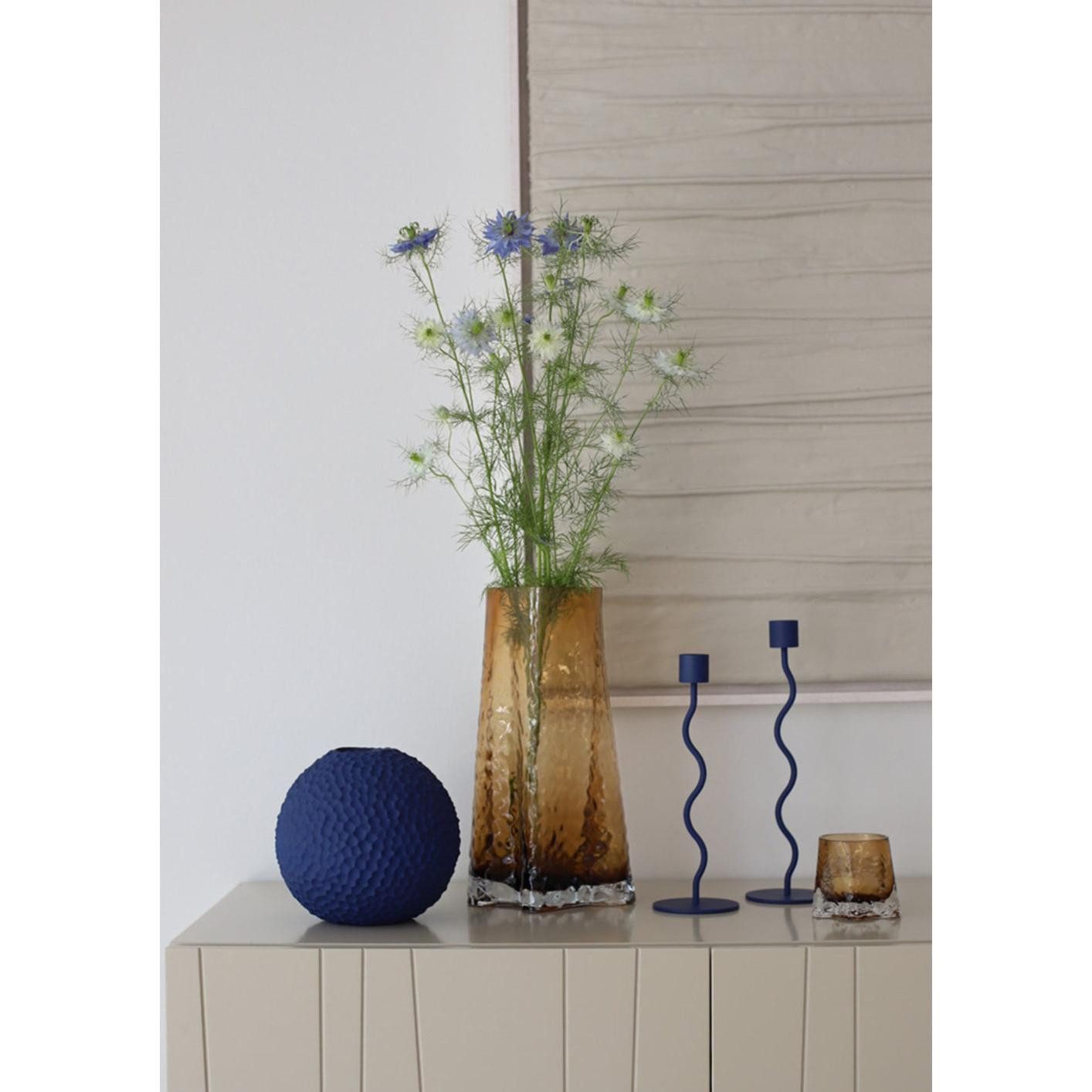 Cooee Design Kerzenhalter Cooee Design Kerzenhalter Curved Cobalt Blue (26,5 cm)