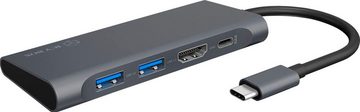 ICY BOX Laptop-Dockingstation ICY BOX USB-C Dockingstation mit integriertem Kabel