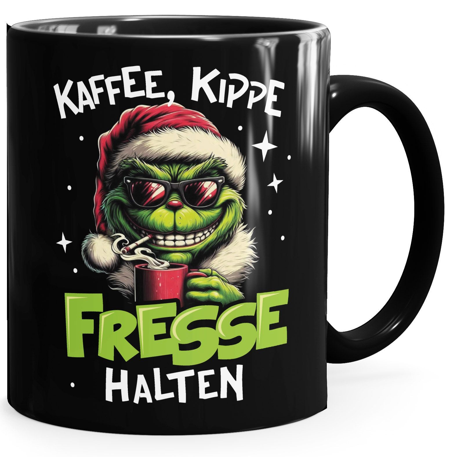 MoonWorks Tasse Tasse Weihnachten fallt aus Grinch Geschenkidee Weihnachtsmuffel, Keramik