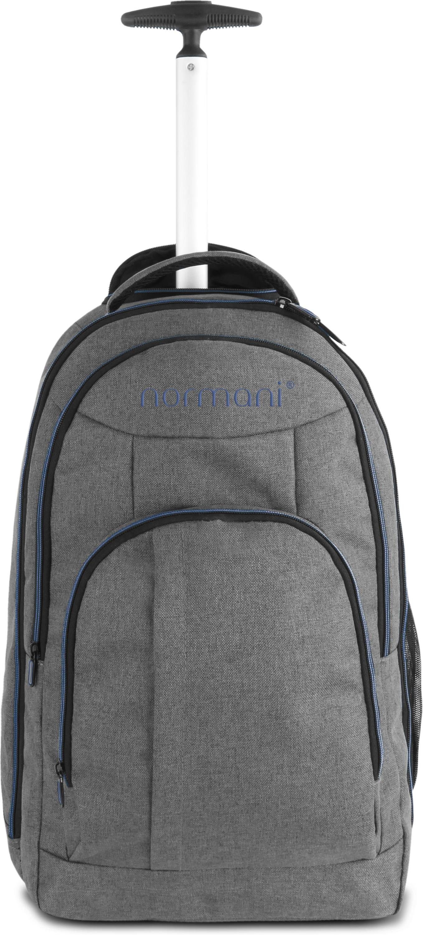 normani Reisetasche Rucksack mit Trolleyfunktion 30 Liter Yori, Trolley-Rucksack mit Rollen