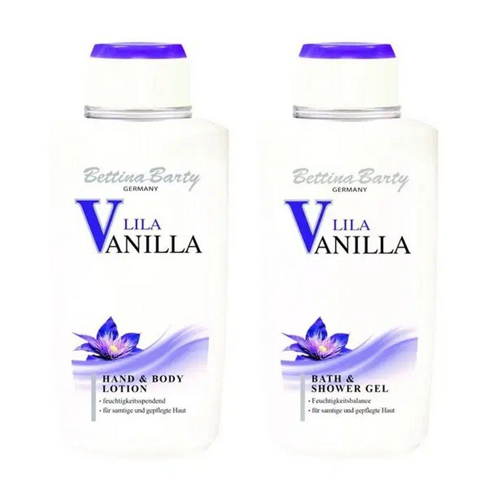 Bettina Barty Körperlotion Lila Vanilla Shower Gel & Hand & Body Lotion je 500 ml, 2-tlg.