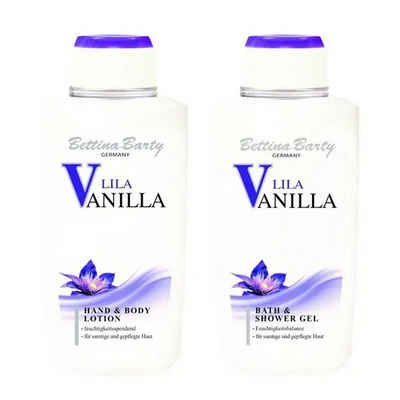 Bettina Barty Körperlotion Lila Vanilla Shower Gel & Hand & Body Lotion je 500 ml, 2-tlg.