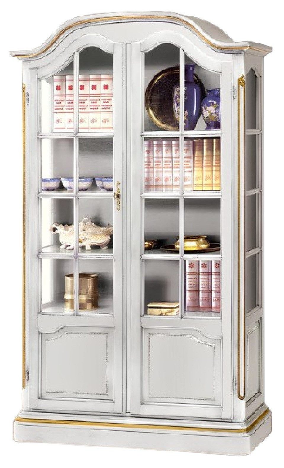 Xlmoebel Vitrine Massivholz Anrichte Vaccari cav giovanni mit Vitrinen (1-St., Anrichte) Hergestellt in Europa