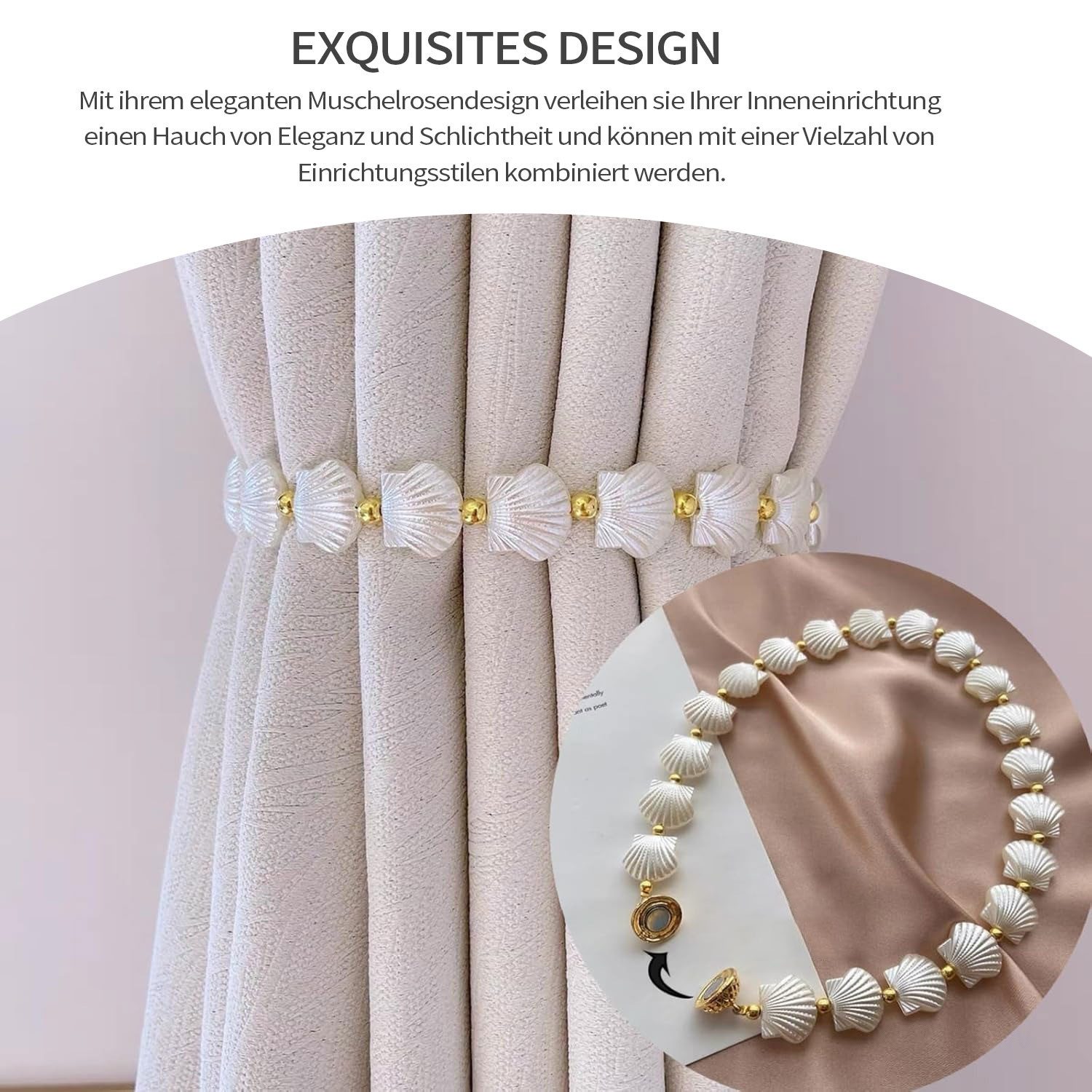 Refttenw Raffhalter Vorhang Magnetische Vorhanghalter Raffhalter für Zuhaus günstig online kaufen