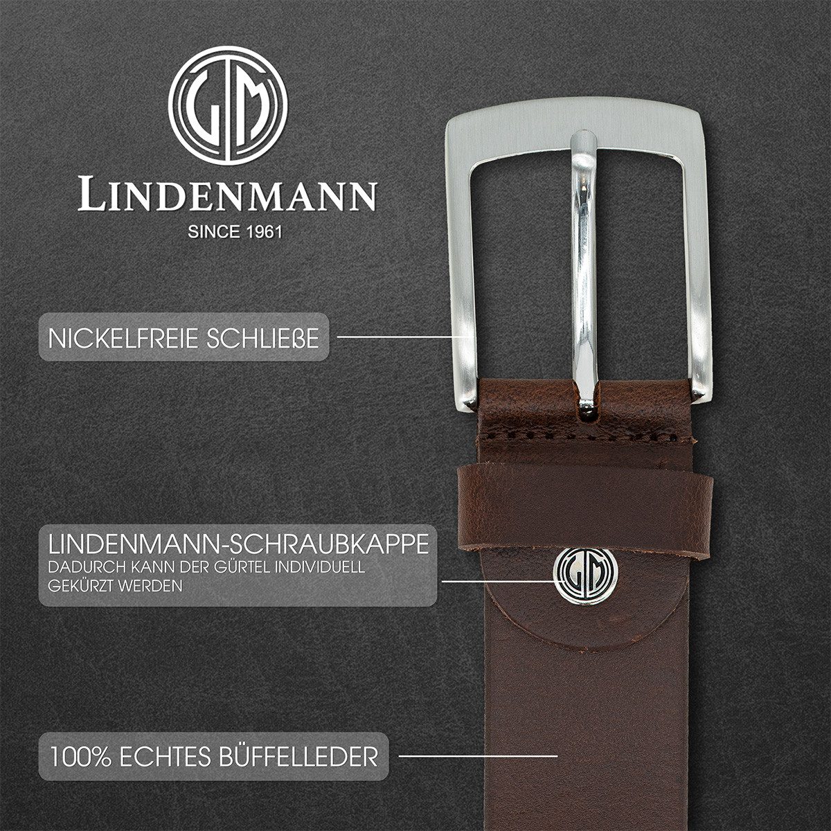 LINDENMANN Ledergürtel