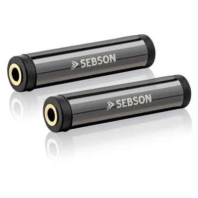 SEBSON 2x Klinken Kupplung 3,5mm Stereo, weiblich/weiblich - AUX Adapter Audio-Adapter