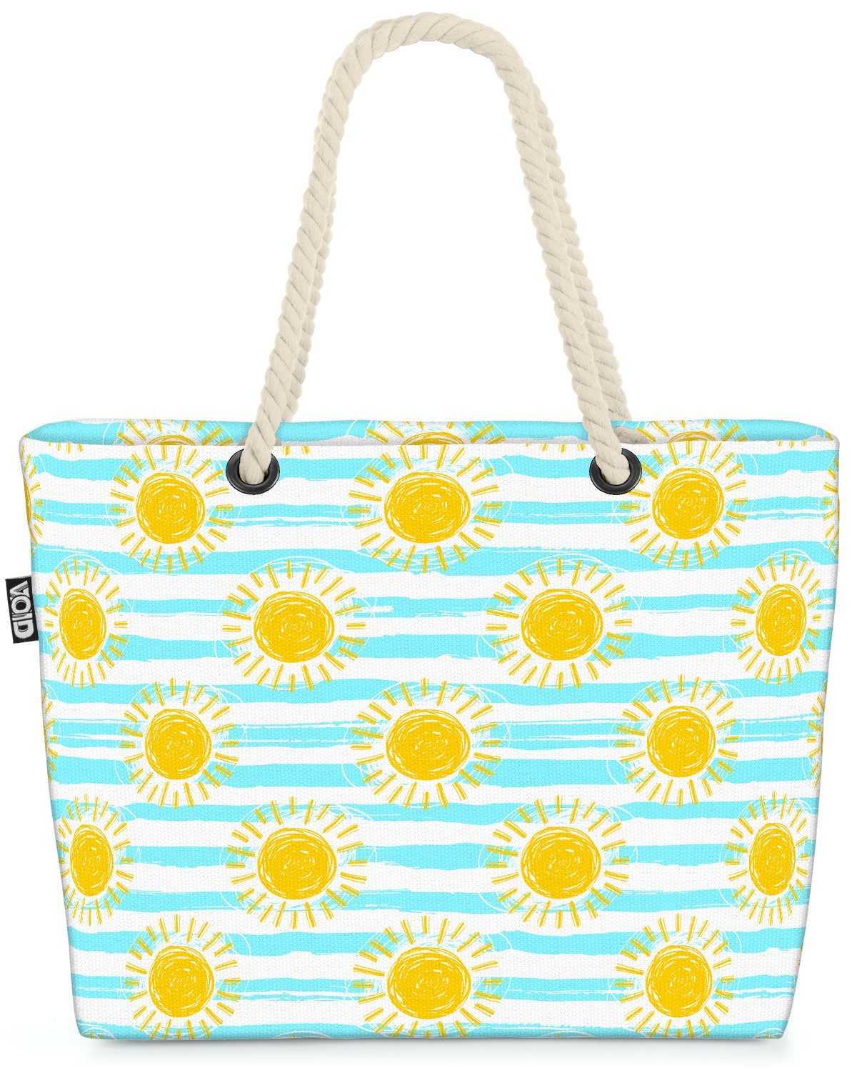 VOID Strandtasche (1-tlg), Muster Sommer Sommer Streifen Muster Streifen Desi Sonnen Sonnen warm