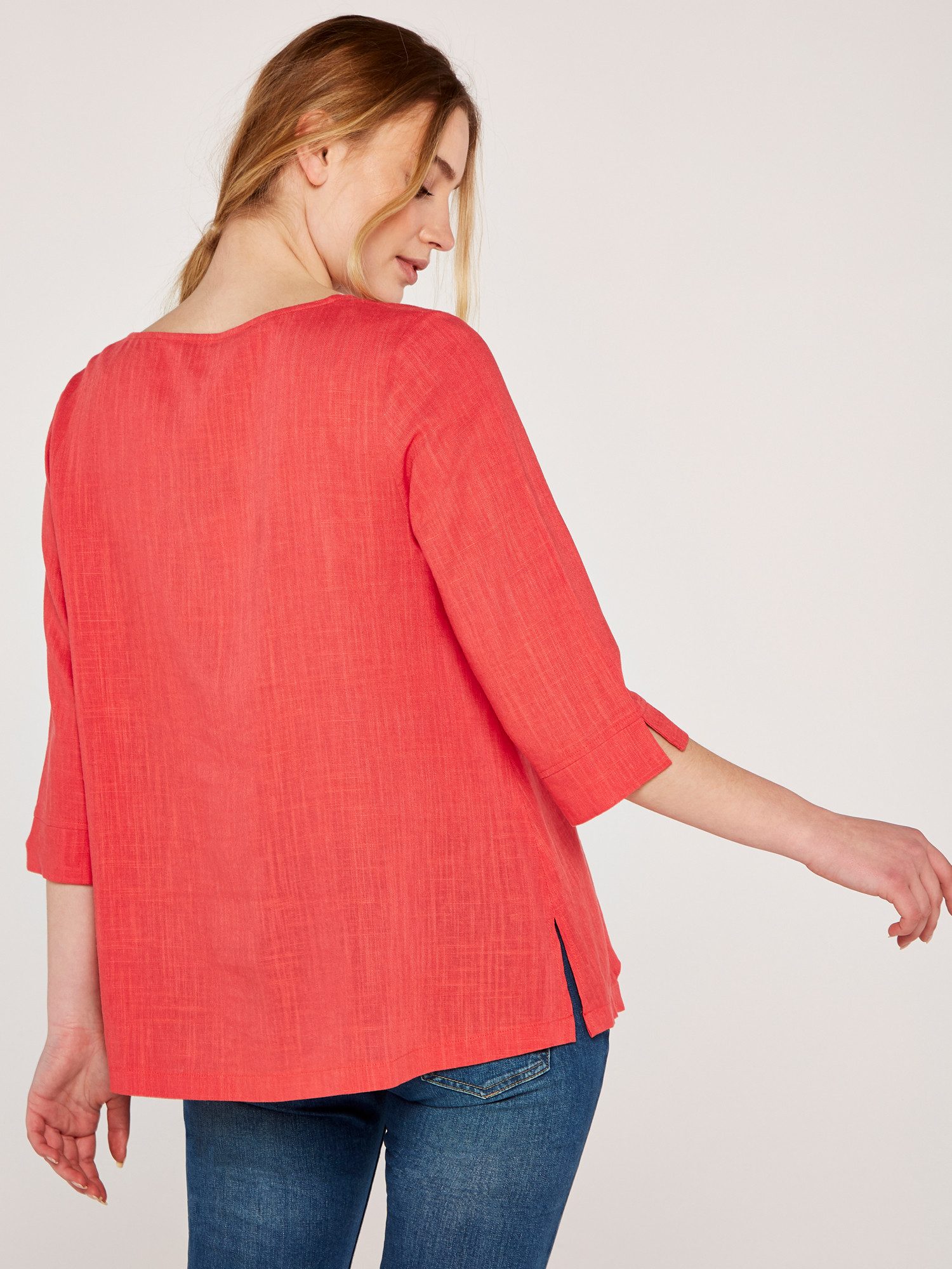 Apricot 3/4-Arm-Shirt Asymmetrisches Oberteil, mit drei günstig online kaufen