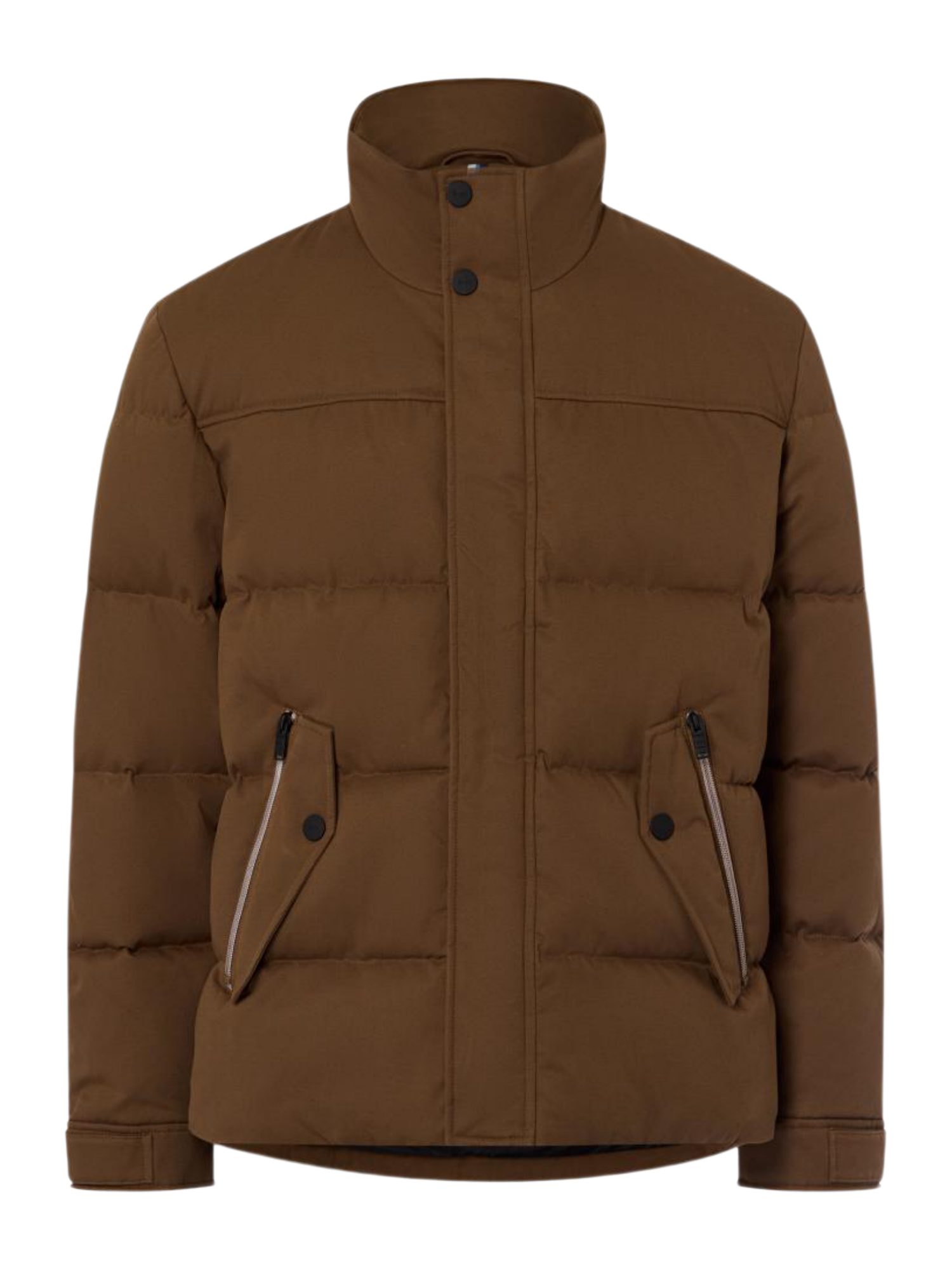 Brax Outdoorjacke braun,Outdoor,Baumwolle,Unifarben,Stehkragen,Lang,Regular Fit