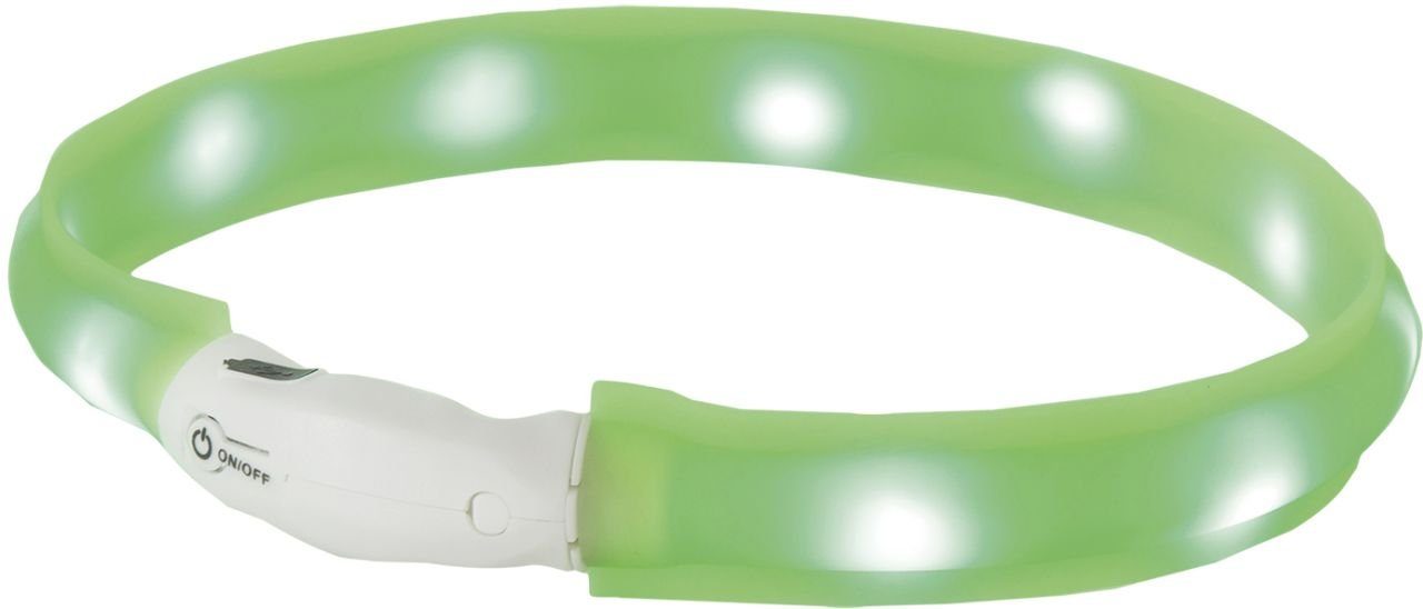 Nobby Hundehalsbandleuchte Nobby LED Leuchthalsband Visible breit grün