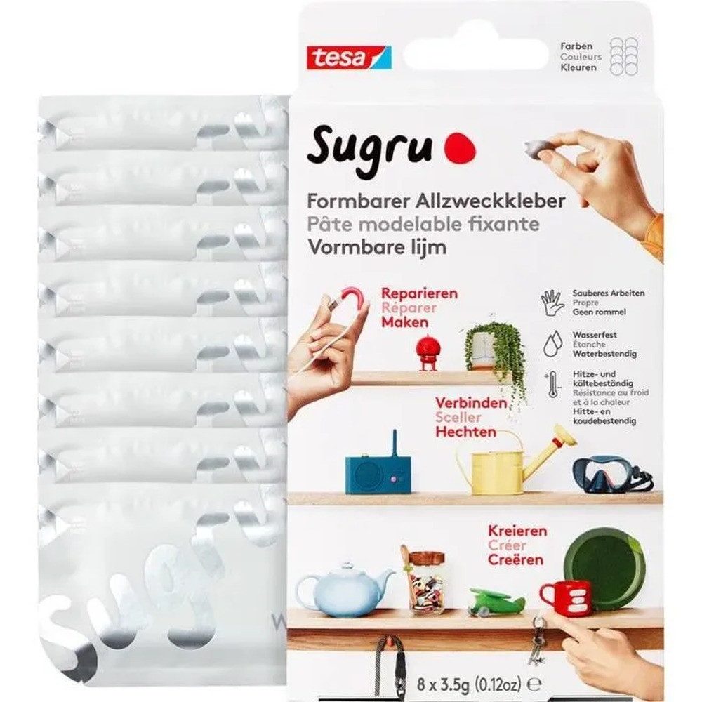 tesa Klebstoff tesa Sugru formbarer Allzweckkleber 8er Weiss