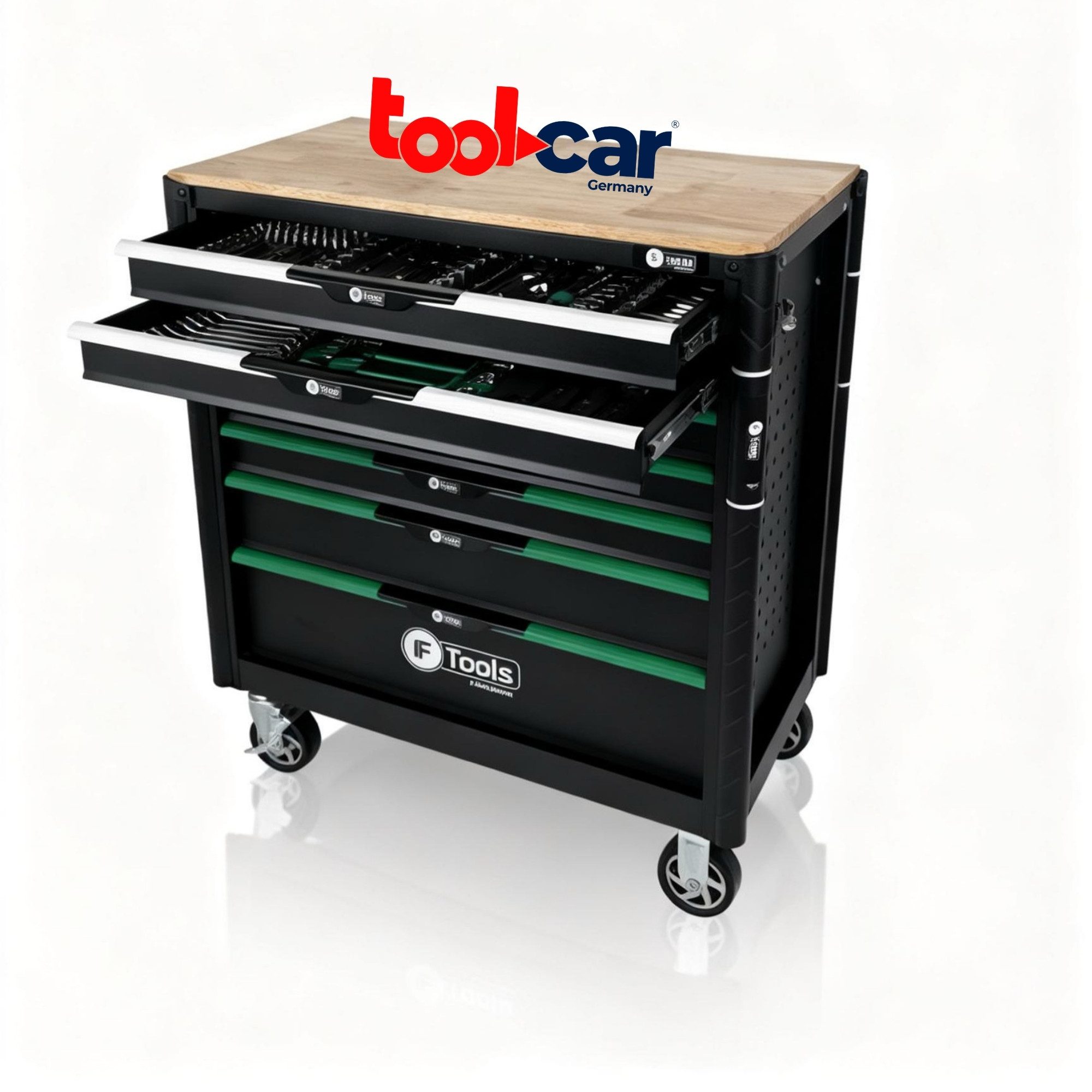 Toolcar Werkzeugwagen F-Tools ToolCar Werkzeugwagen Werkstattwagen, 6 volle Schubladen, Jumbo