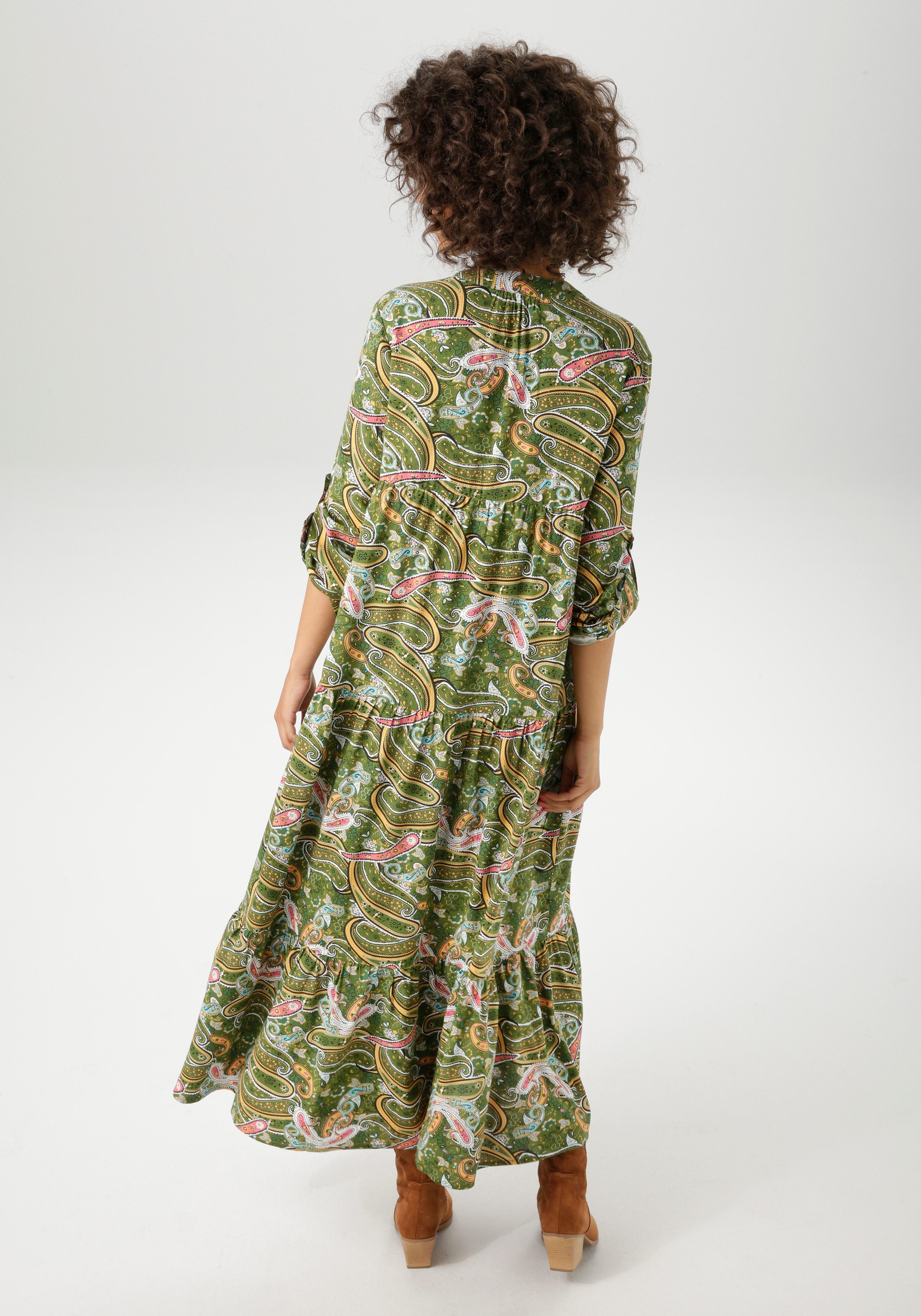 Aniston CASUAL Maxikleid mit farbenfrohen Paisley-Muster bedruckt