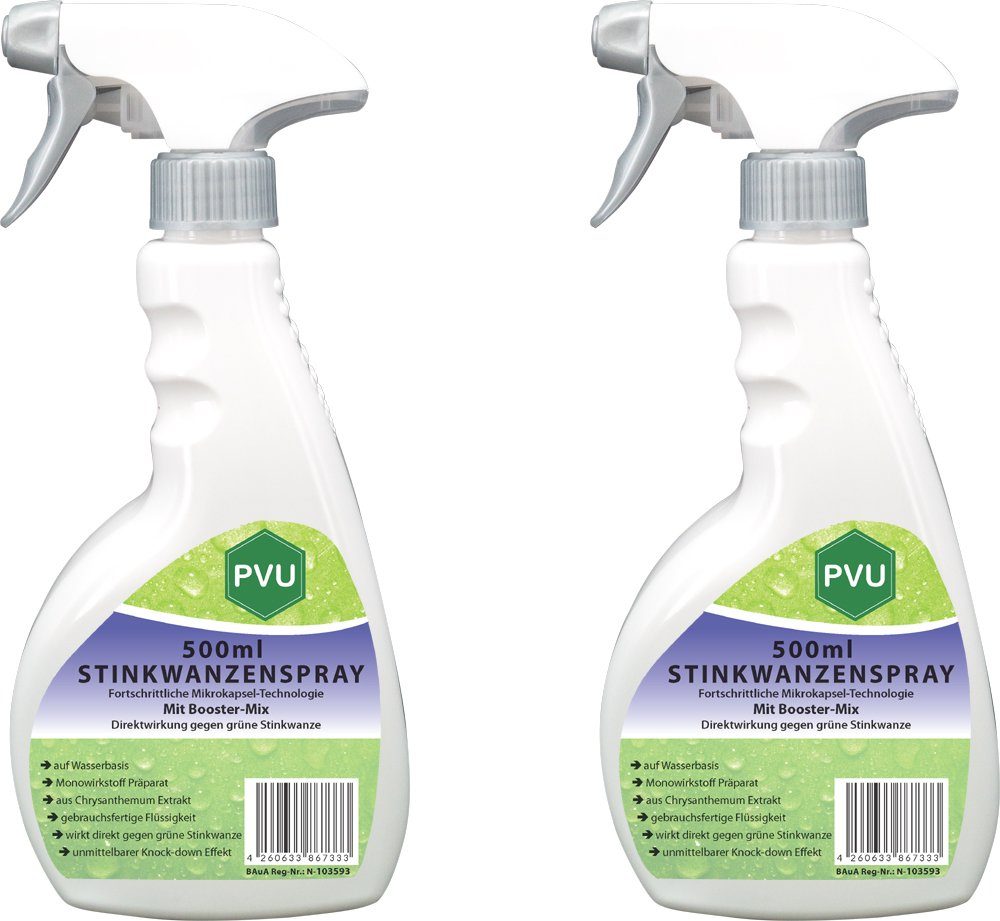 PVU Insektenspray Stinkwanzen / Wanzen Bekämpfung, 1 l, Booster Mix, unmittelbarer Knock-down Effekt