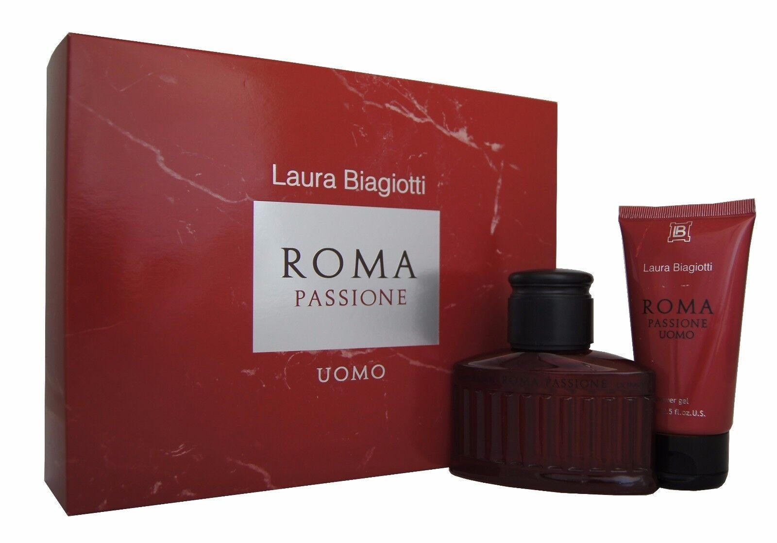 Laura Biagiotti Duft-Set Laura Biagiotti Roma Passione UOMO EDT 75ml. & Shower Gel 75ml., 1-tlg.