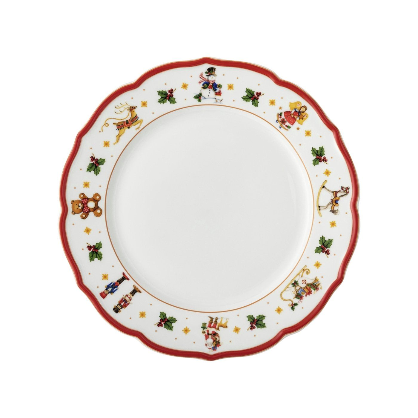 Speiseteller Teller flach 27 cm - Happy Wintertime red - 1 Stück