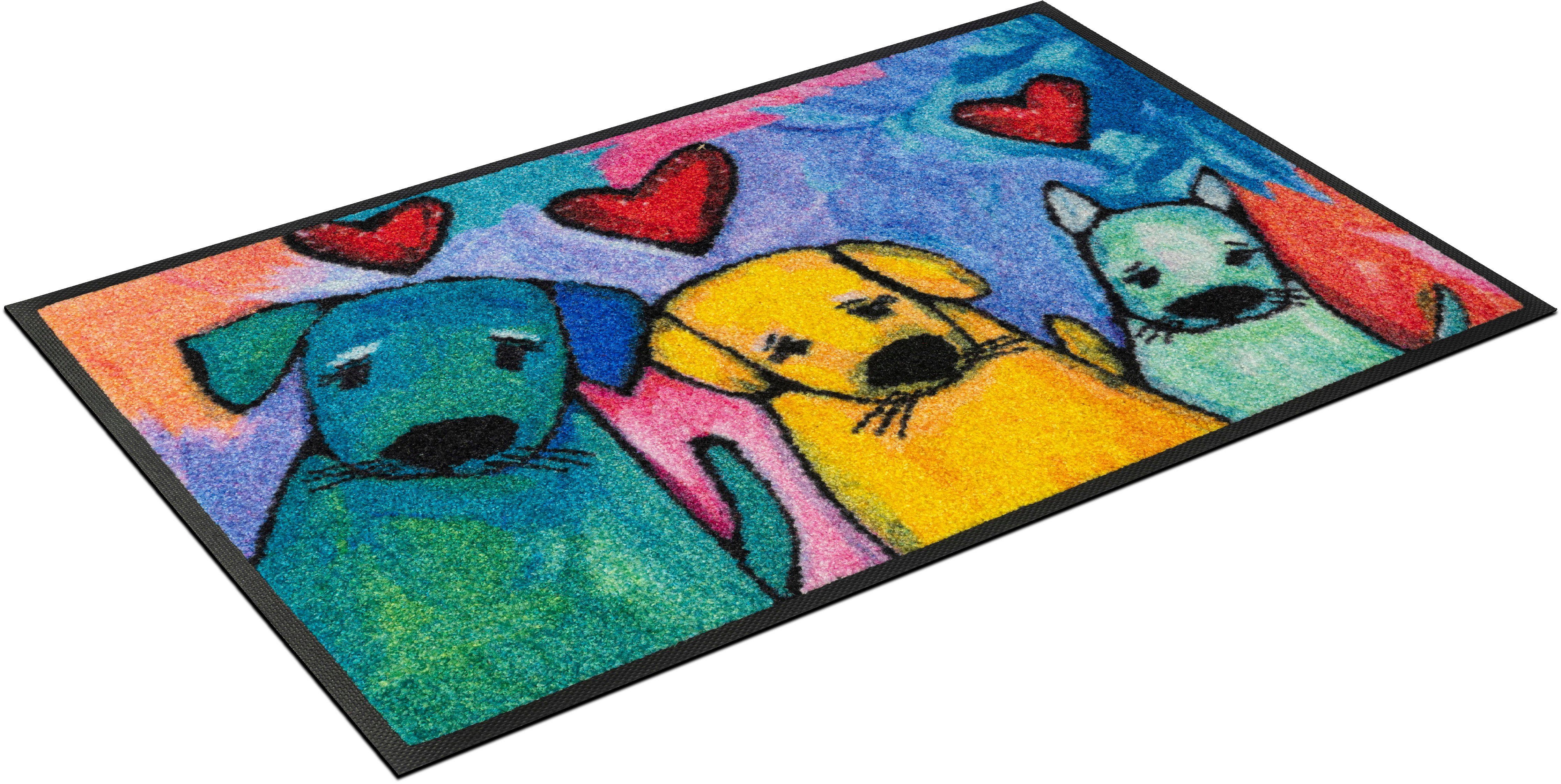 wash+dry by Kleen-Tex Fußmatte Doggies, rechteckig, günstig online kaufen