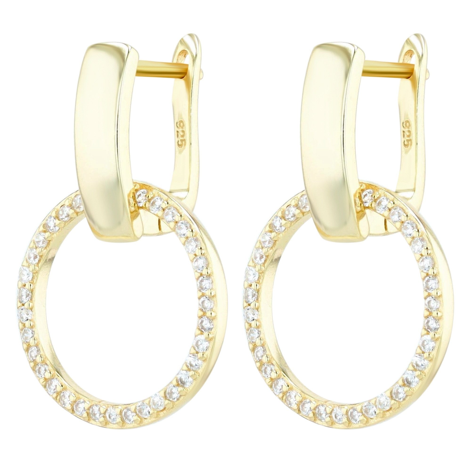 Adelia´s Paar Ohrhänger Damen Ohrhänger aus 925 Sterling Silber und Zirkoni günstig online kaufen