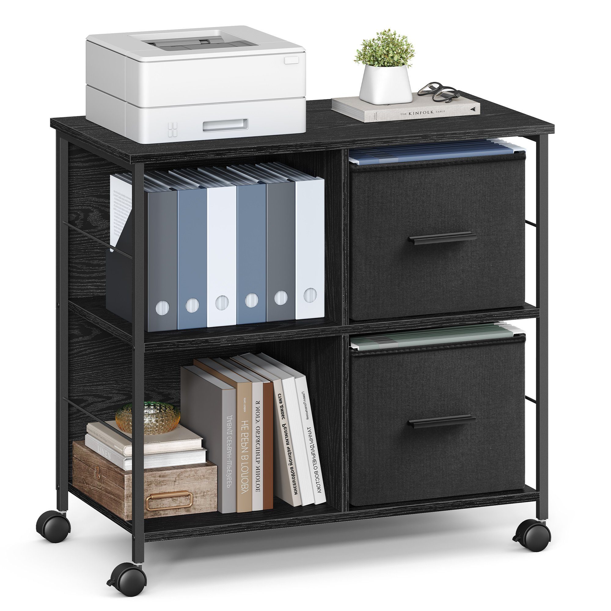 Kleiner Schreibtisch 80 Cm Mit 2 Stoffschubladen – Platzsparend Für Kinderzimmer, Home Office & Kleine Räume