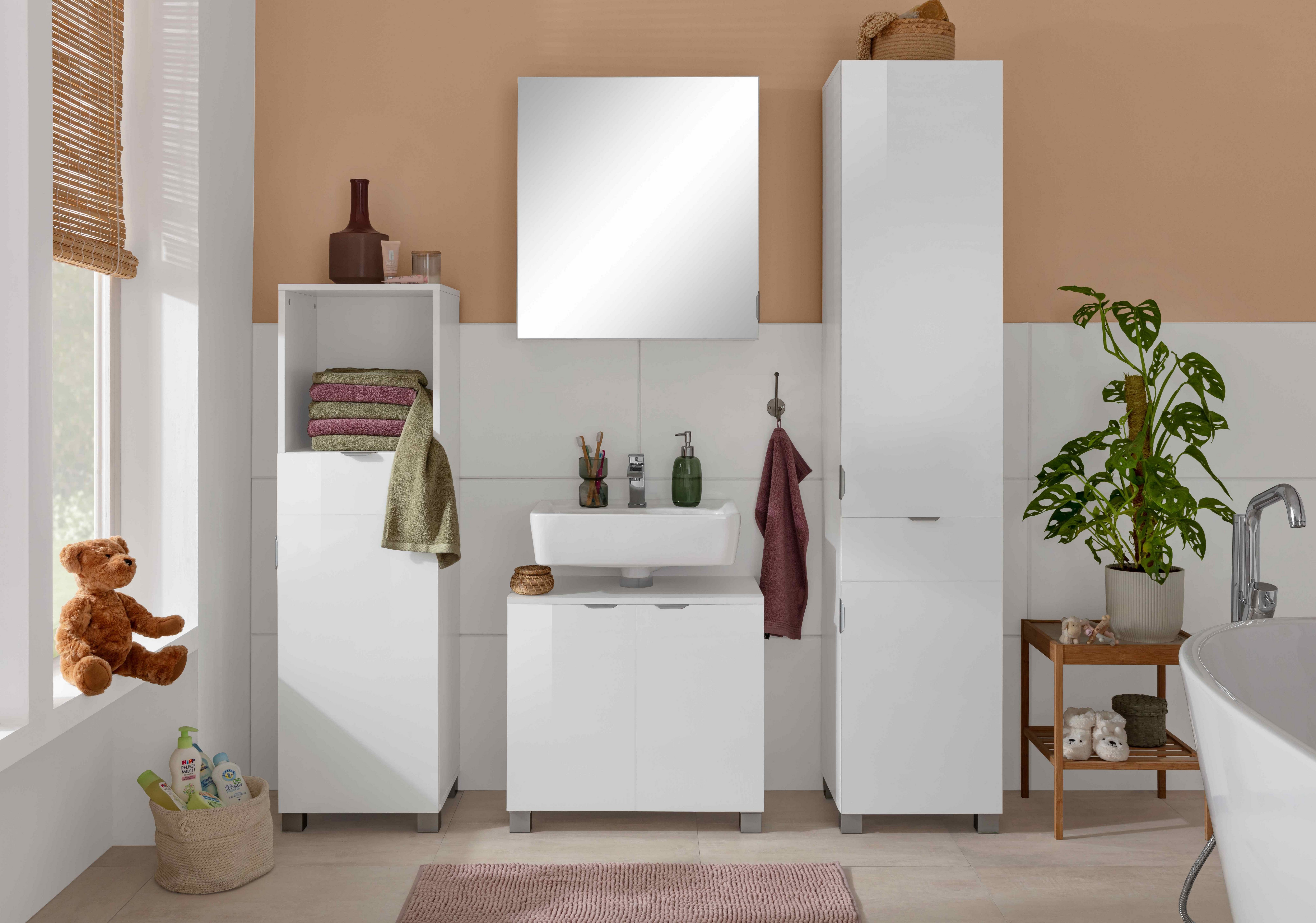 welltime Midischrank Lage Pflegeleichte Oberfläche, viel Stauraum, FSC®-zer günstig online kaufen