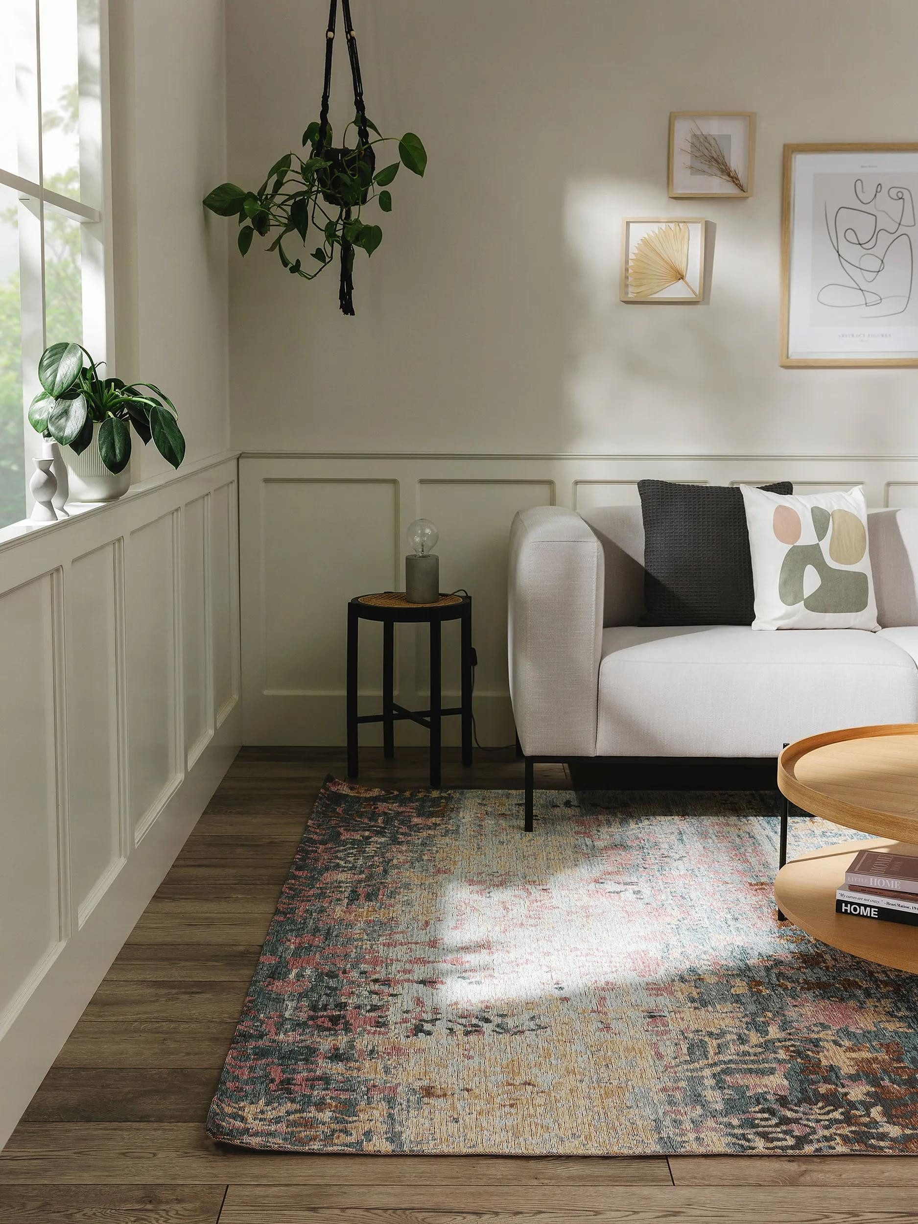 benuta Teppich Frencie, rechteckig, Höhe: 5 mm, Teppich Wohnzimmer, Schlafzimmer, Esszimmer, Flur, Kunstfaser, Cozy