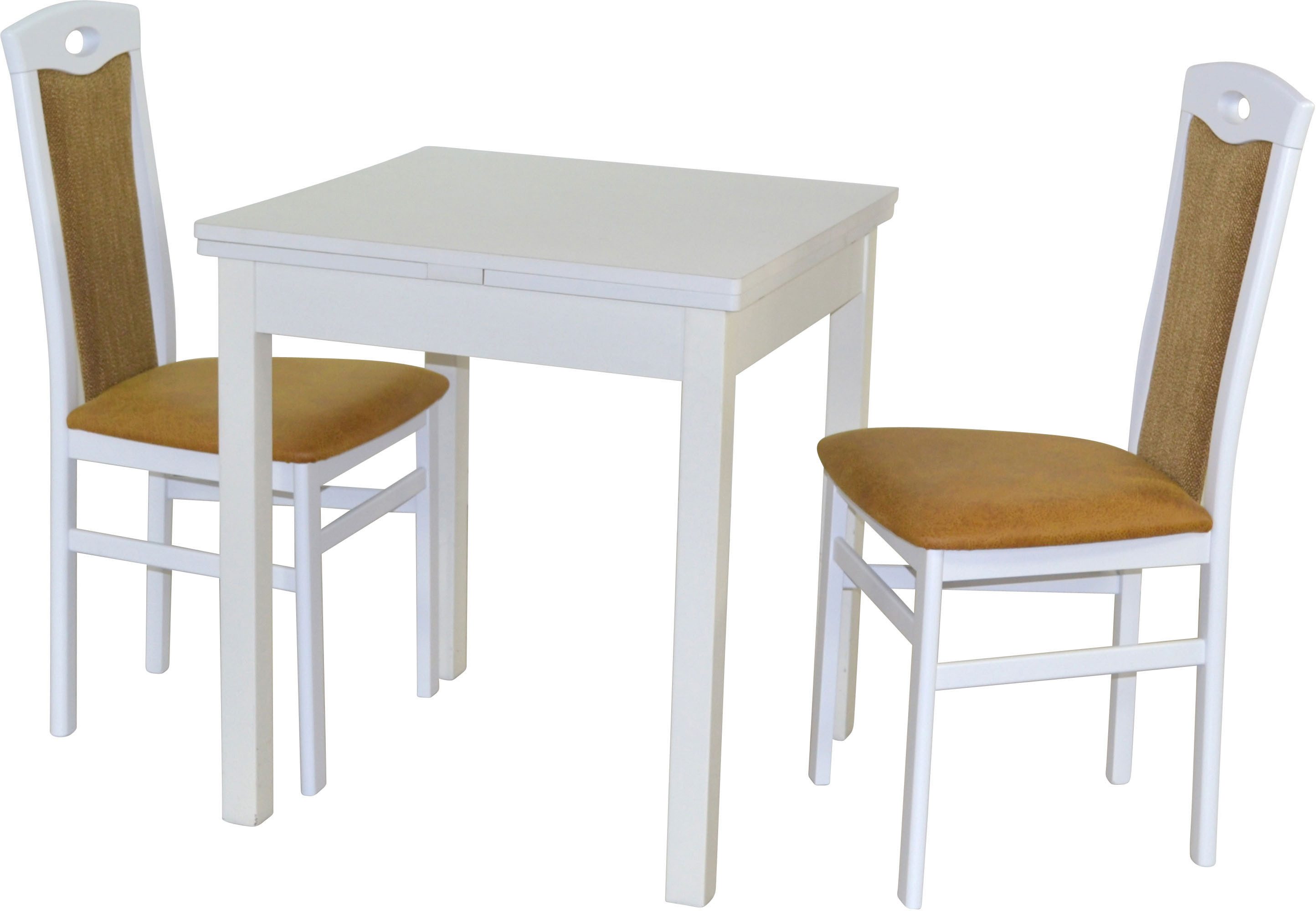 HOFMANN LIVING AND MORE Essgruppe 3tlg. Tischgruppe, (Spar-Set, 3-tlg., 3tlg. Tischgruppe), Stühle montiert