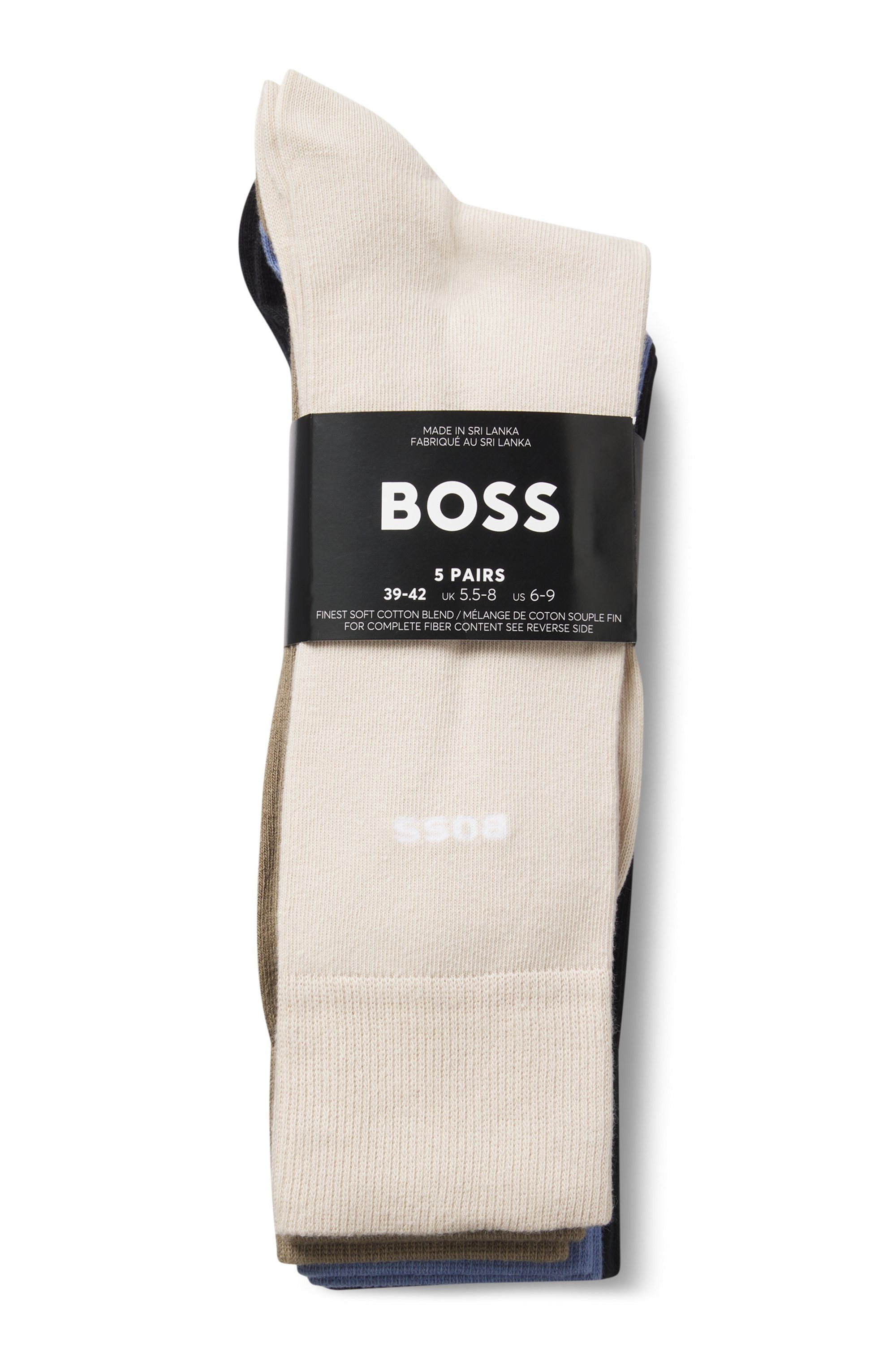 BOSS Socken 5P Uni Color CC (5-Paar) in klassischer Unifarbe günstig online kaufen