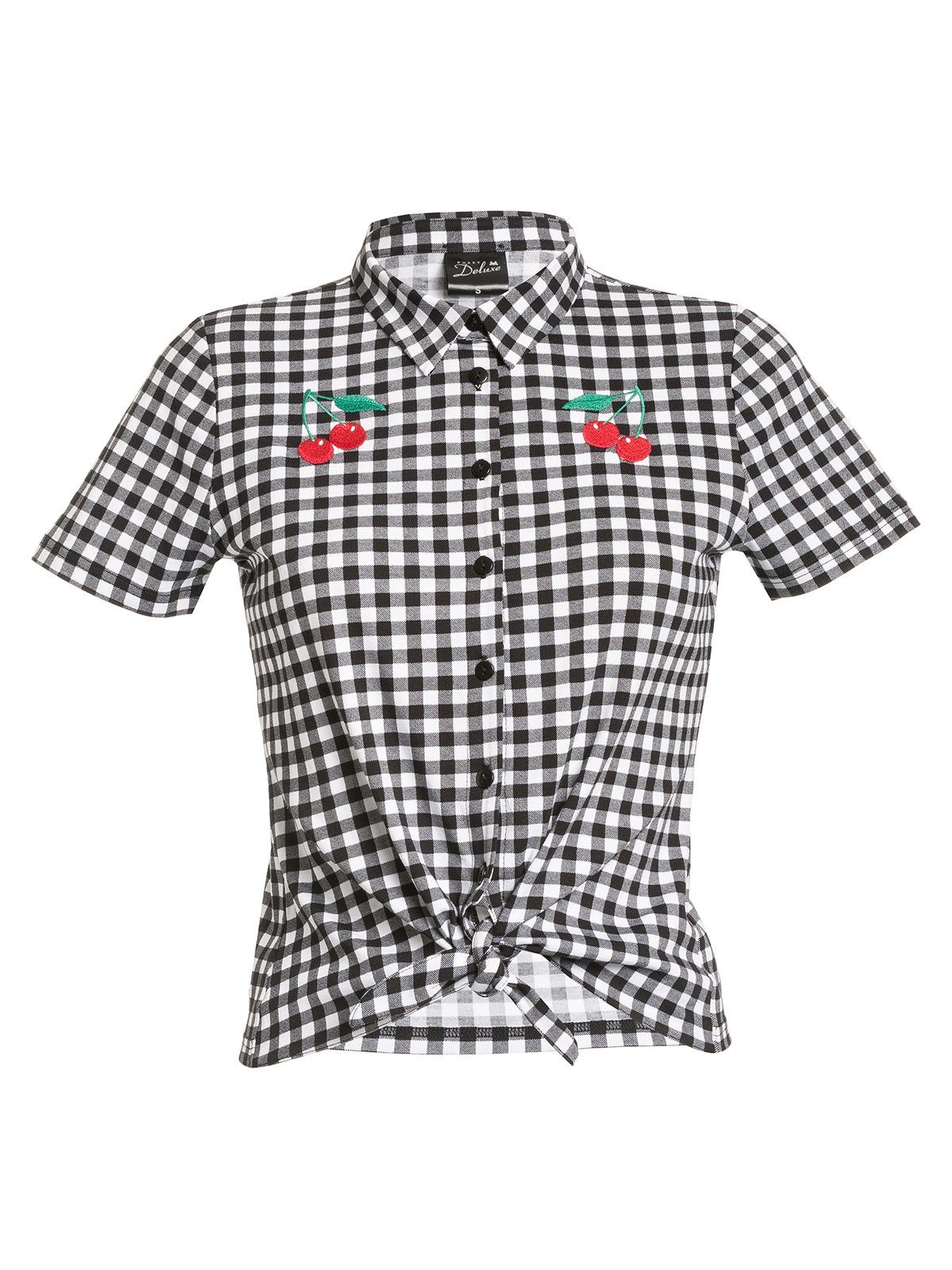 Pussy Deluxe Kurzarmbluse Plaid Short