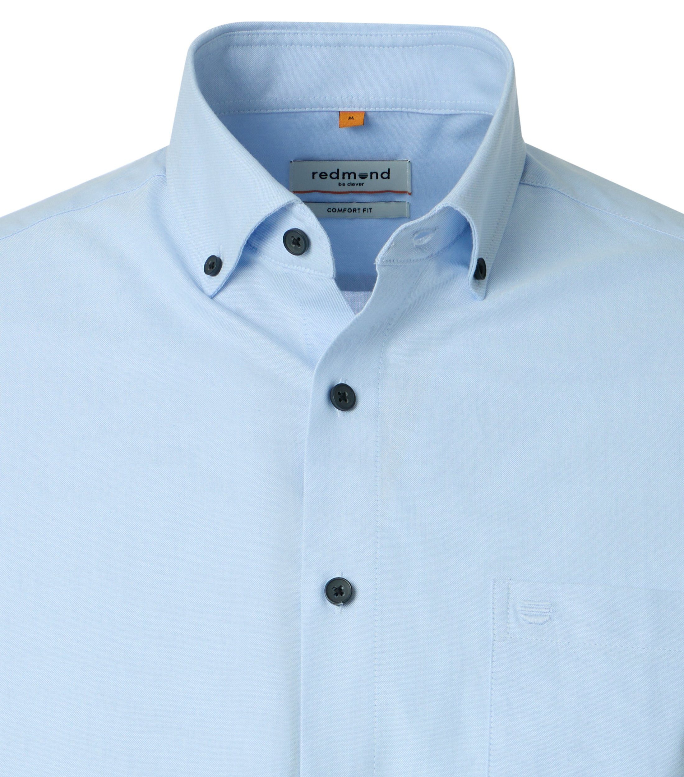 Redmond Kurzarmhemd uni Modern Fit