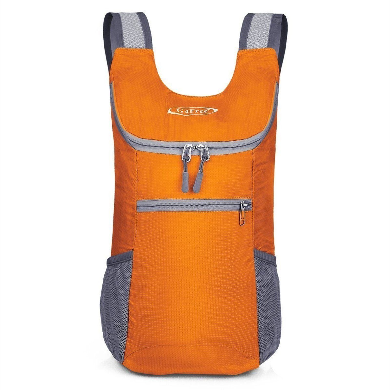 G4Free Wanderrucksack, Kleiner Rucksack 11 L, Wanderrucksack Backpack Orange
