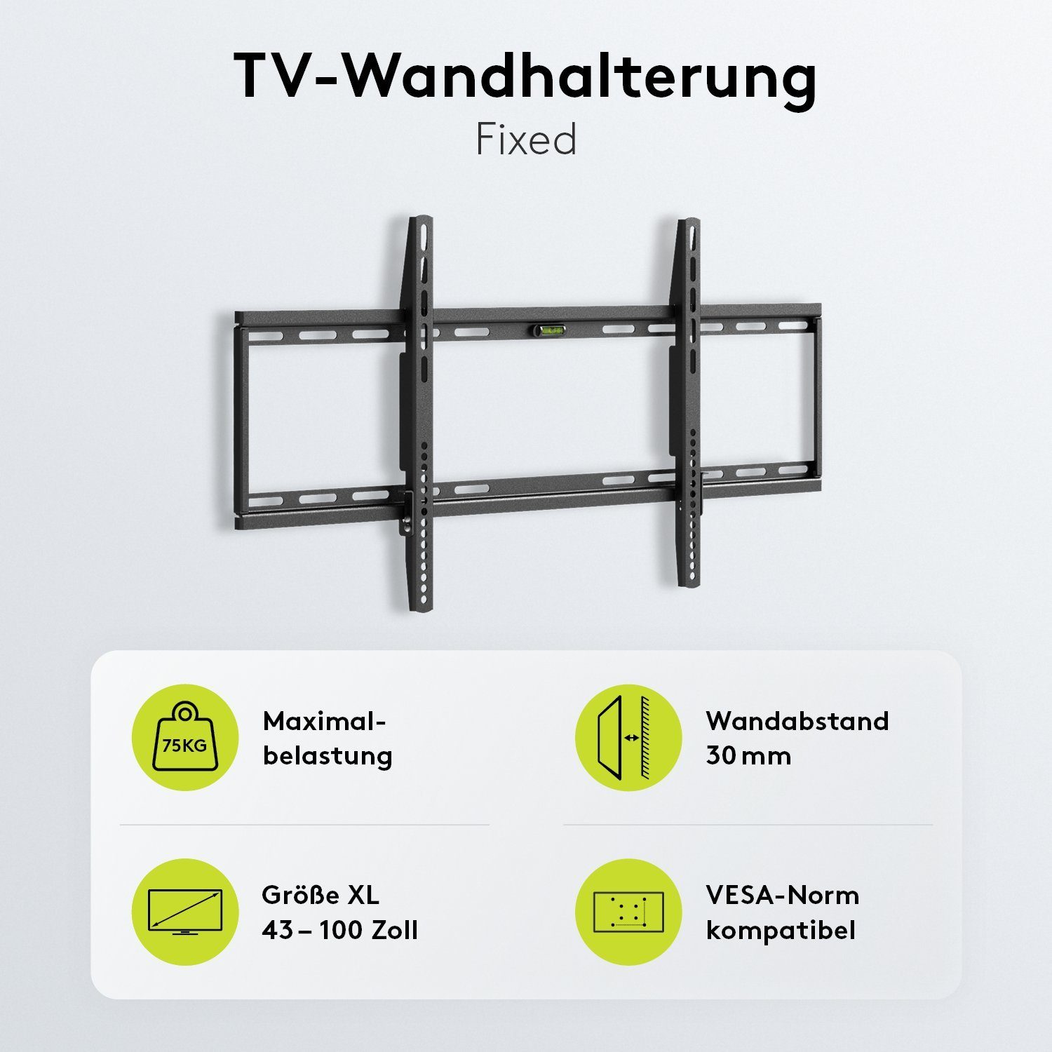 Automatic Zoll, TILT & Schwarz) Click-in Montage / inkl. Zubehör, TV-Wandhalterung, Release neigbar TV-Wandhalterung Pro (bis 100,00 Goobay / Easy 12°