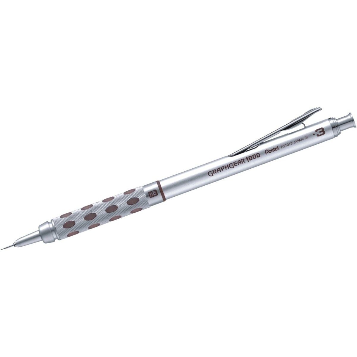 PENTEL Bleistift Druckbleistift Graphgear 1000 0,3mm silber/braun