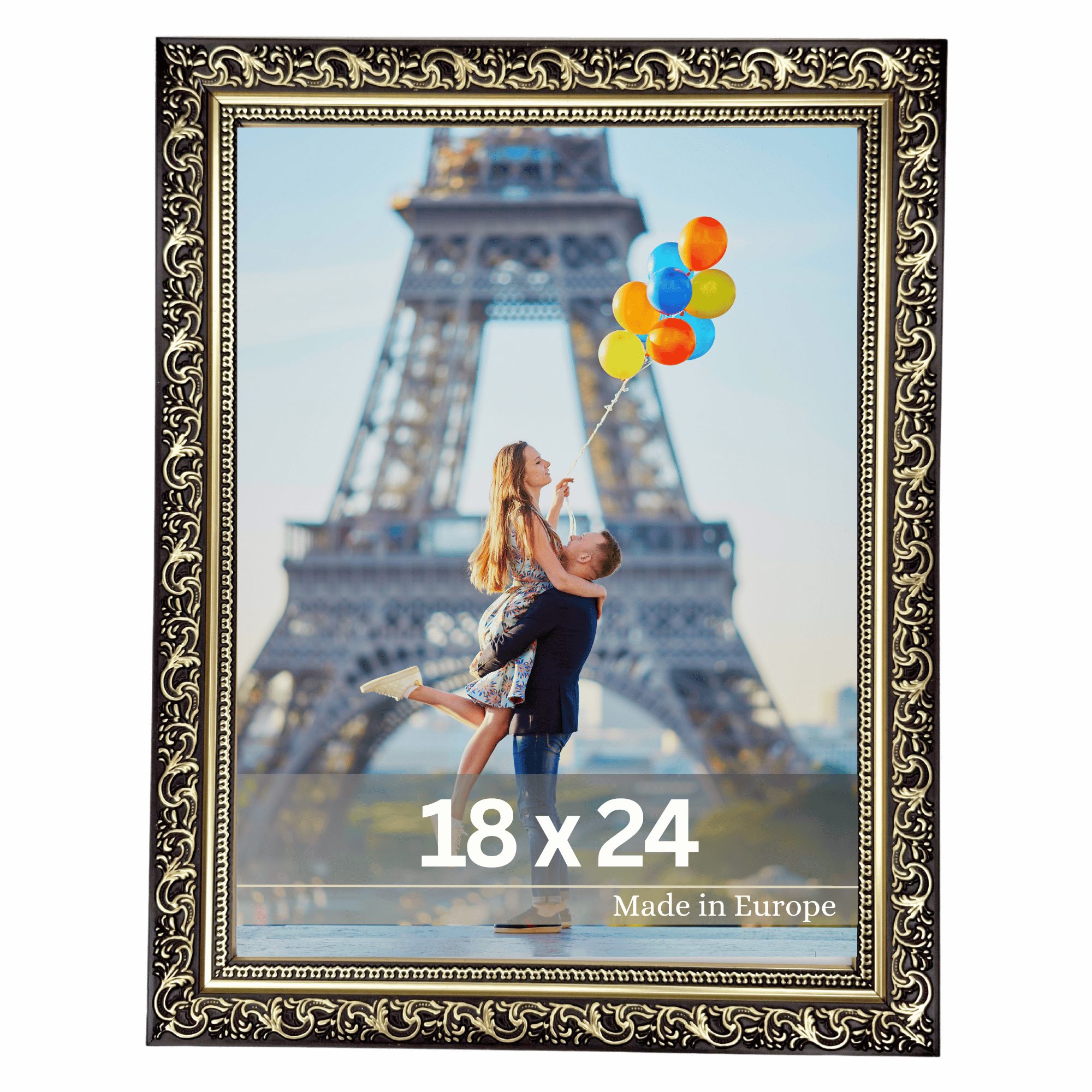 Victor (Zenith) Bilderrahmen Vinci, Bilderrahmen 18x24 cm Schwarz Gold, Bil günstig online kaufen