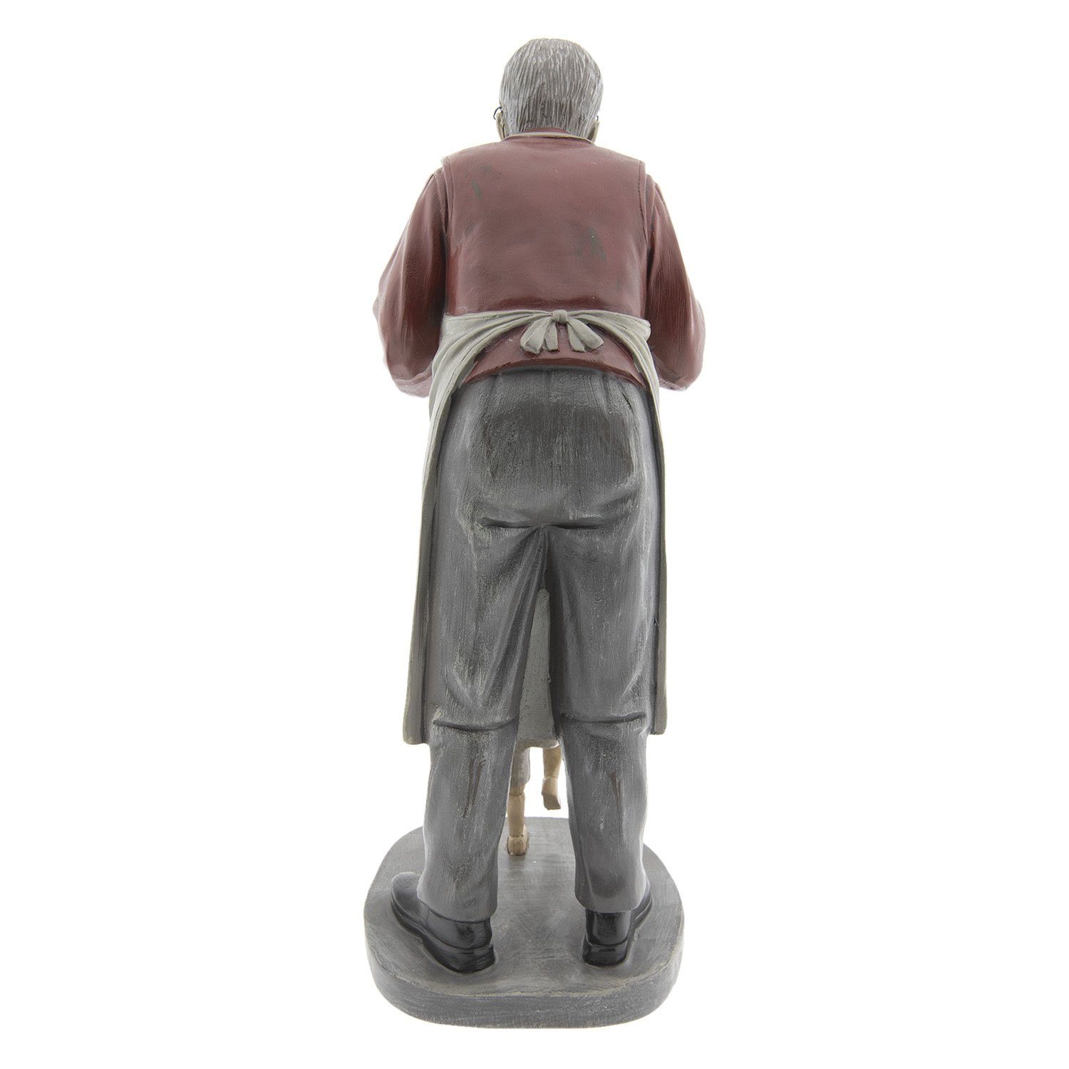 Clayre & Eef Dekofigur Clayre & Eef Dekofigur Mann mit Marionette bunt Polyresin grau
