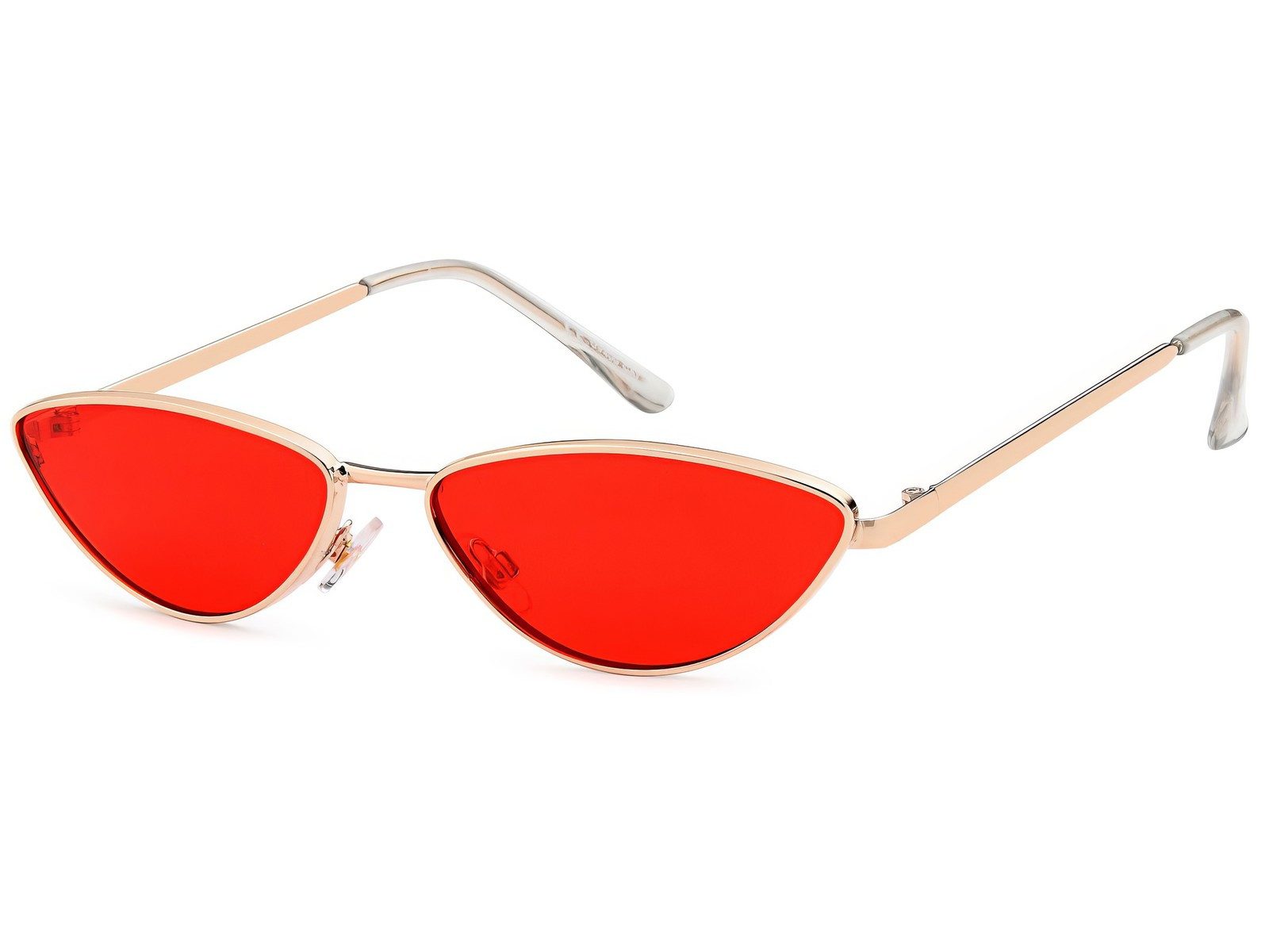 styleBREAKER Sonnenbrille Schmale Cateye Sonnenbrille mit Metallrahmen (1-St) Gradient