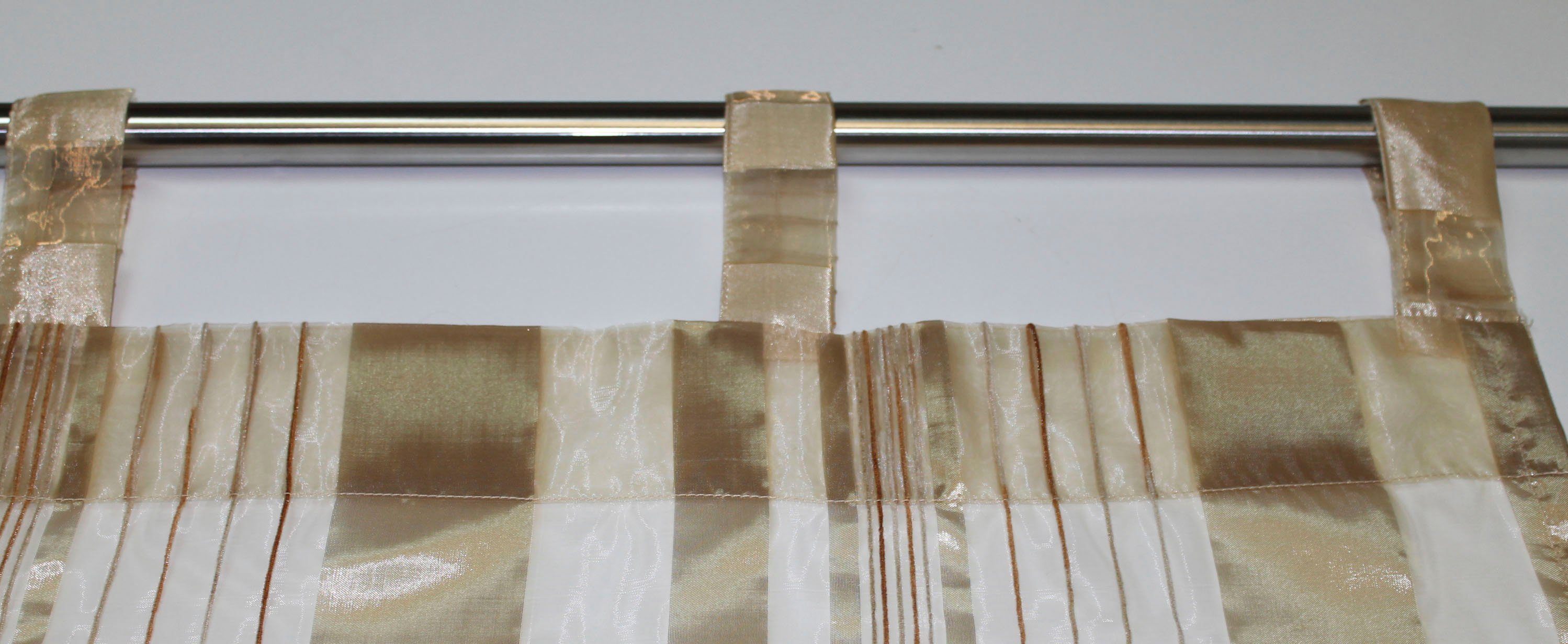 HOSSNER - ART OF HOME DECO Gardine Walensee (1 St), Schlaufen, transparent, Schlaufenschal im zeitlosen Design