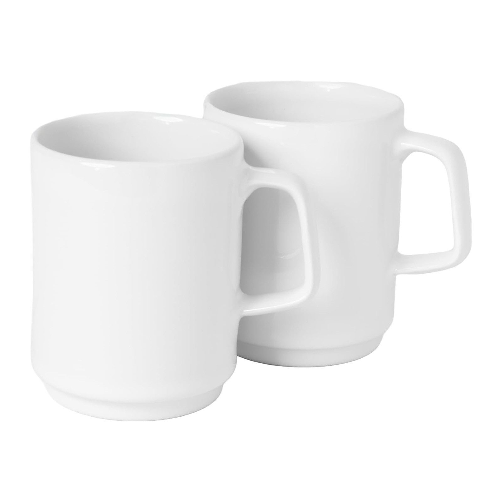 Berndorf Tasse Kaffee Tasse Kaffeetasse Becher Porzellantasse Teetasse Geschirr, 2-tlg., Porzellan, 0,3 l