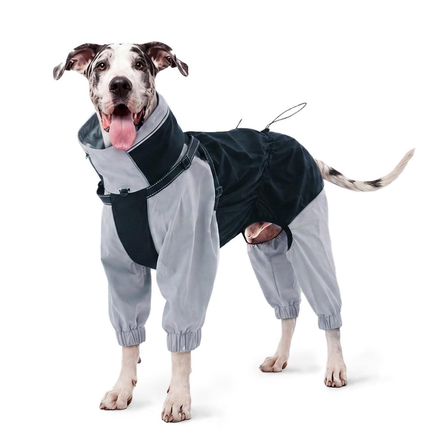 LuxusKollektion Hunderegenmantel Hunderegenmantel Full-Body XL schwarz