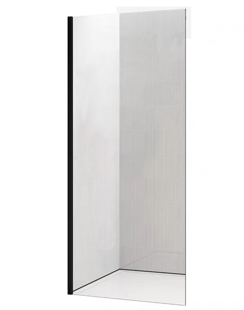 Teico Duschwand Duschabtrennung mit Stabistange 8 mm ESG Glas 1200x2000 mm, Sicherheitsglas