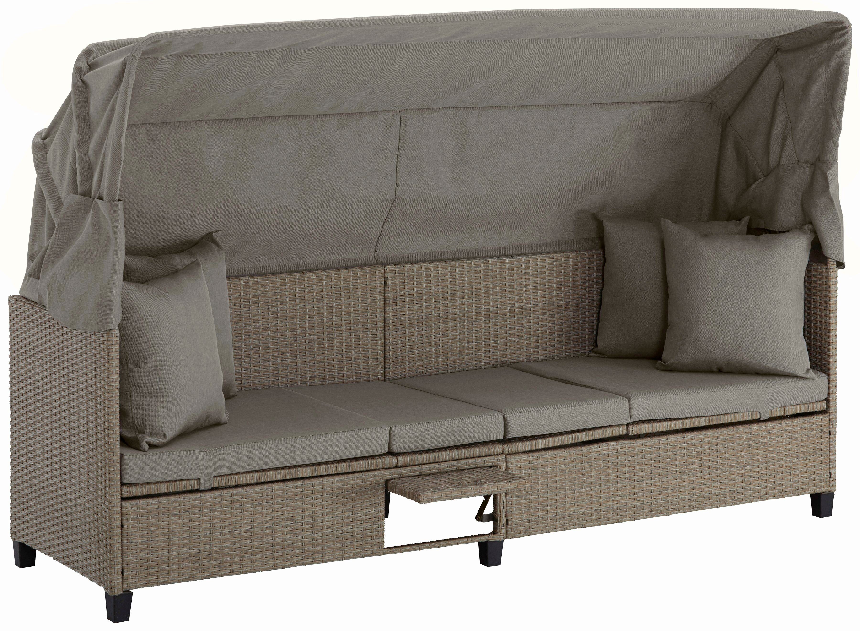 KONIFERA Loungesofa Alabama, inkl. Polyrattan, BxTxH: cm, 200x133x60 Auflage