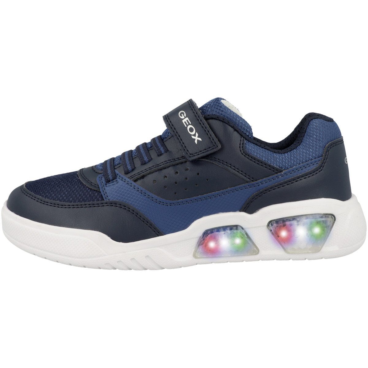 Geox J Illuminus B. B Jungen Sneaker LED Funktion dunkelblau | Sneaker
