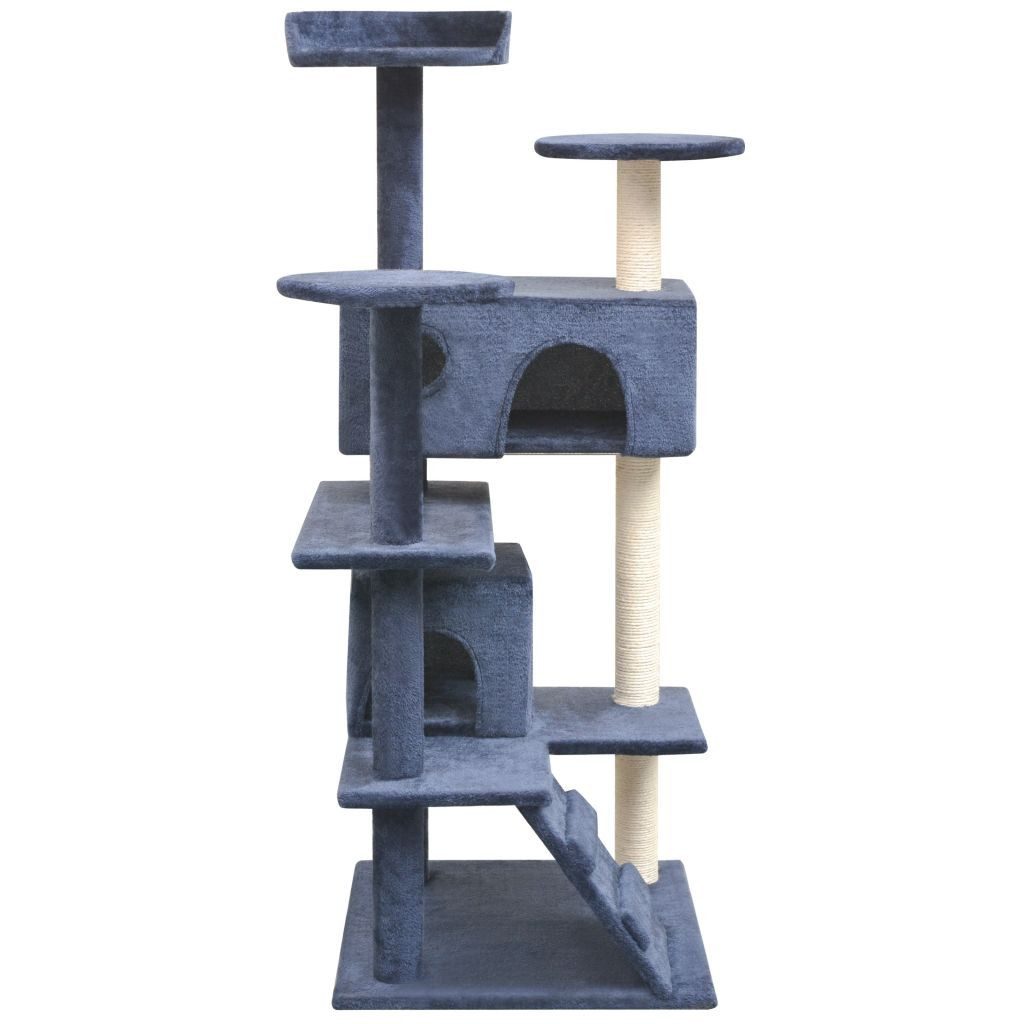 vidaXL Kratzbaum 67 x 67 x 125 cm Katzen-Kratzbaum Sisal 125 cm Dunkelblau