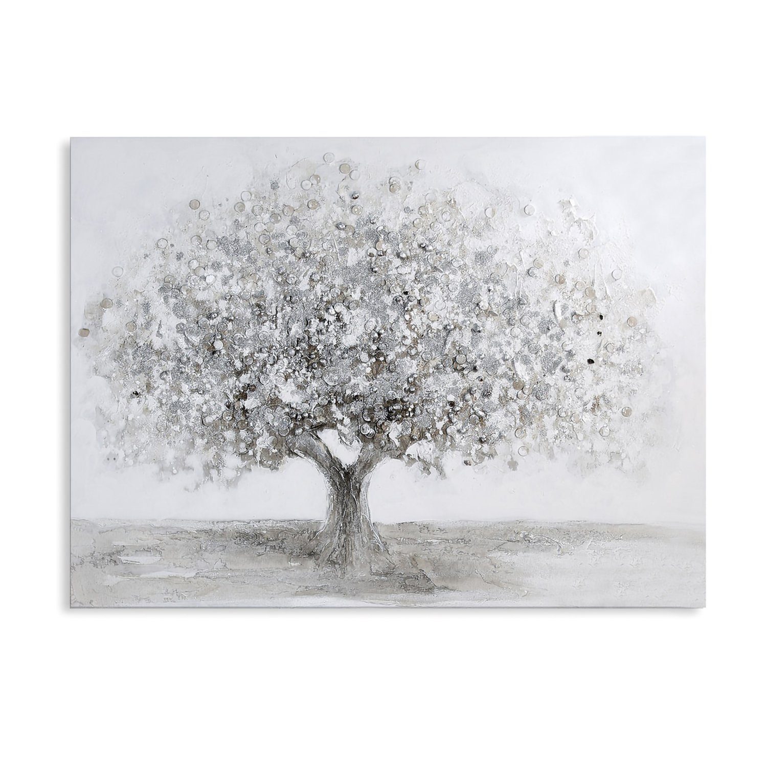 GILDE Bild GILDE Bild Big Tree - grau-silber - H. 90cm x B. 120cm