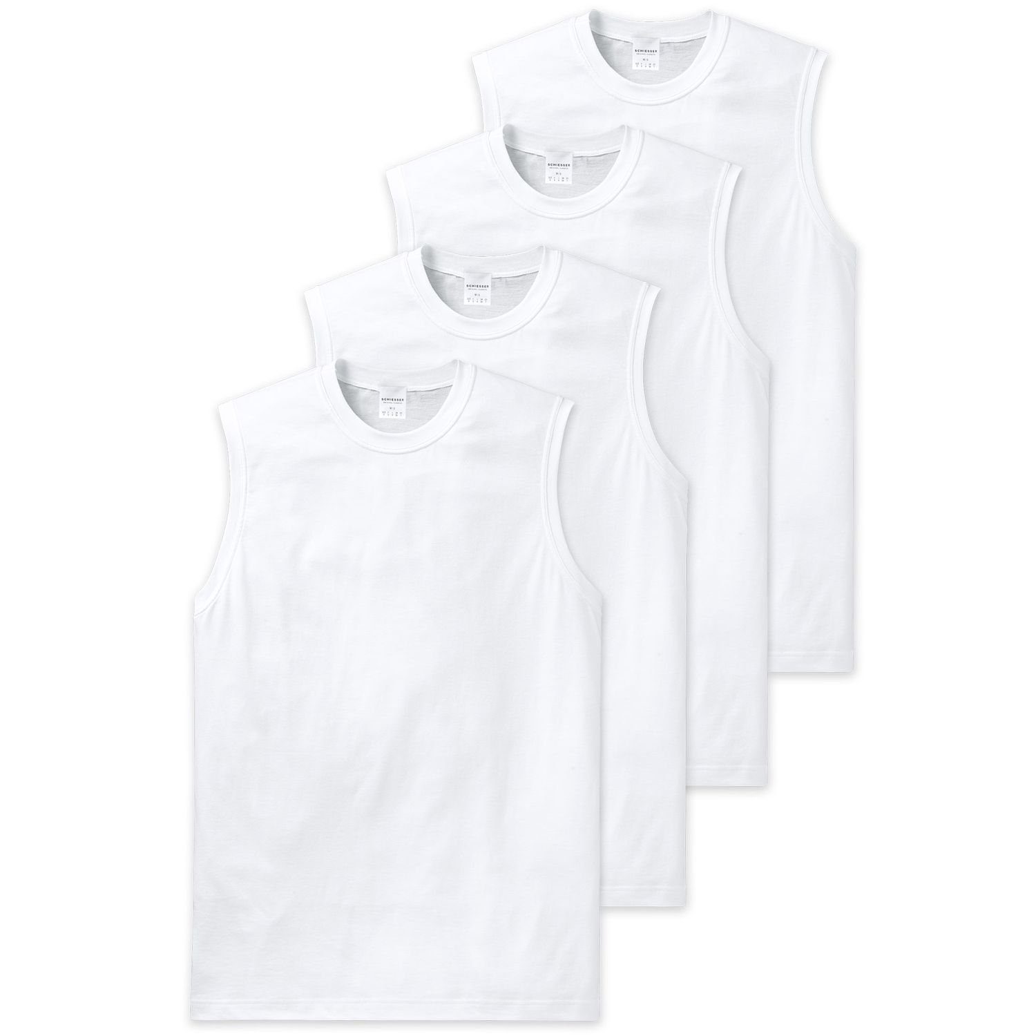 Schiesser Unterhemd Essentials (Mehrpack, 4-St) Muskelshirt günstig online kaufen