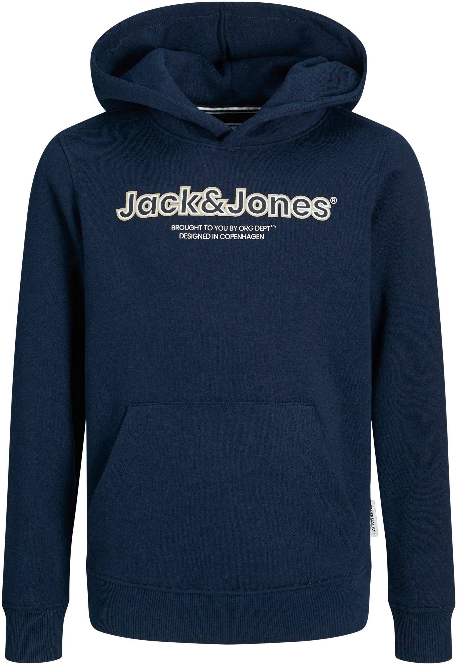 Jack & Jones Junior Kapuzensweatshirt JORLAKEWOOD SWEAT HOOD BF JNR Navy Blazer