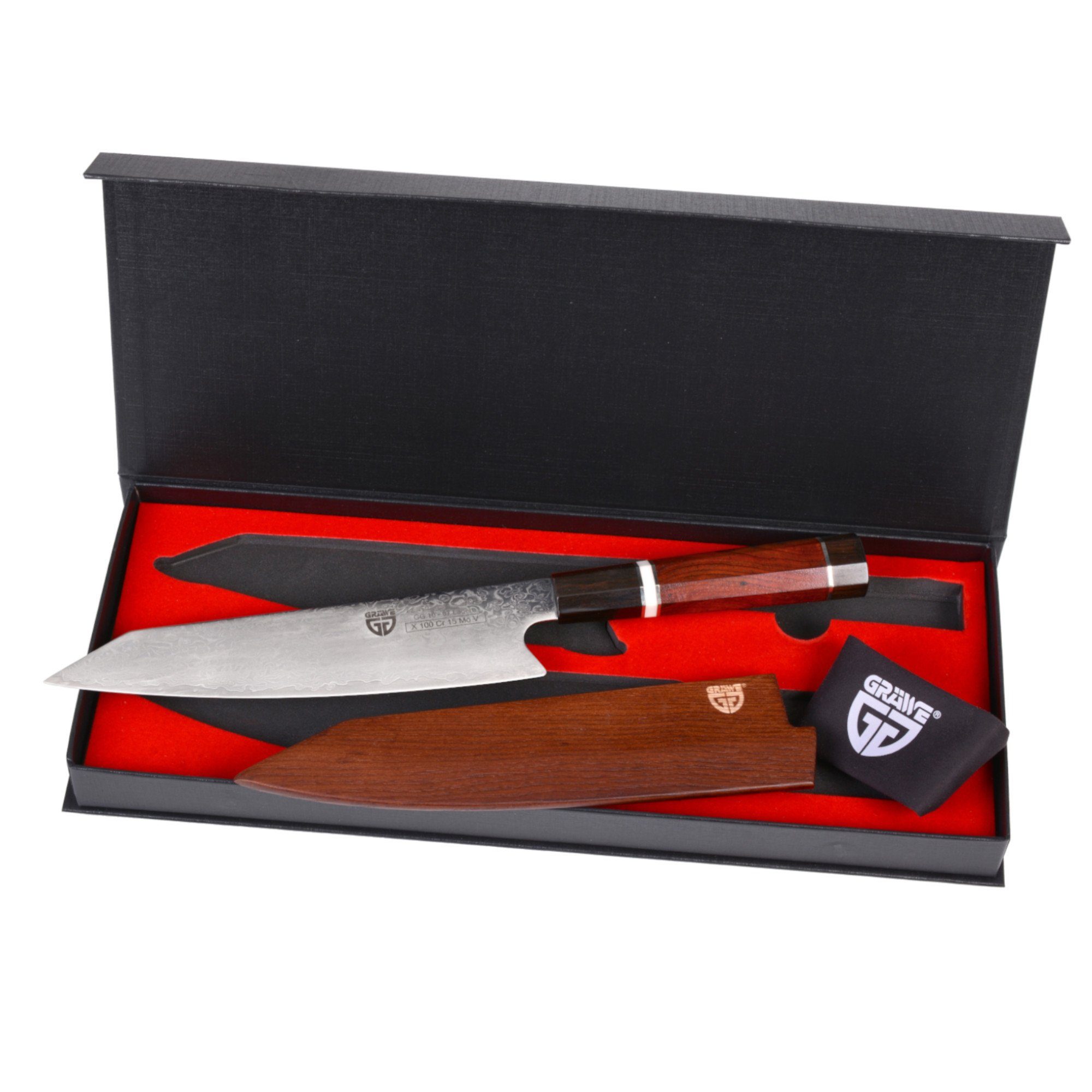 GRÄWE Damastmesser GRÄWE Kochmesser Damast 67 Lagen, 8"