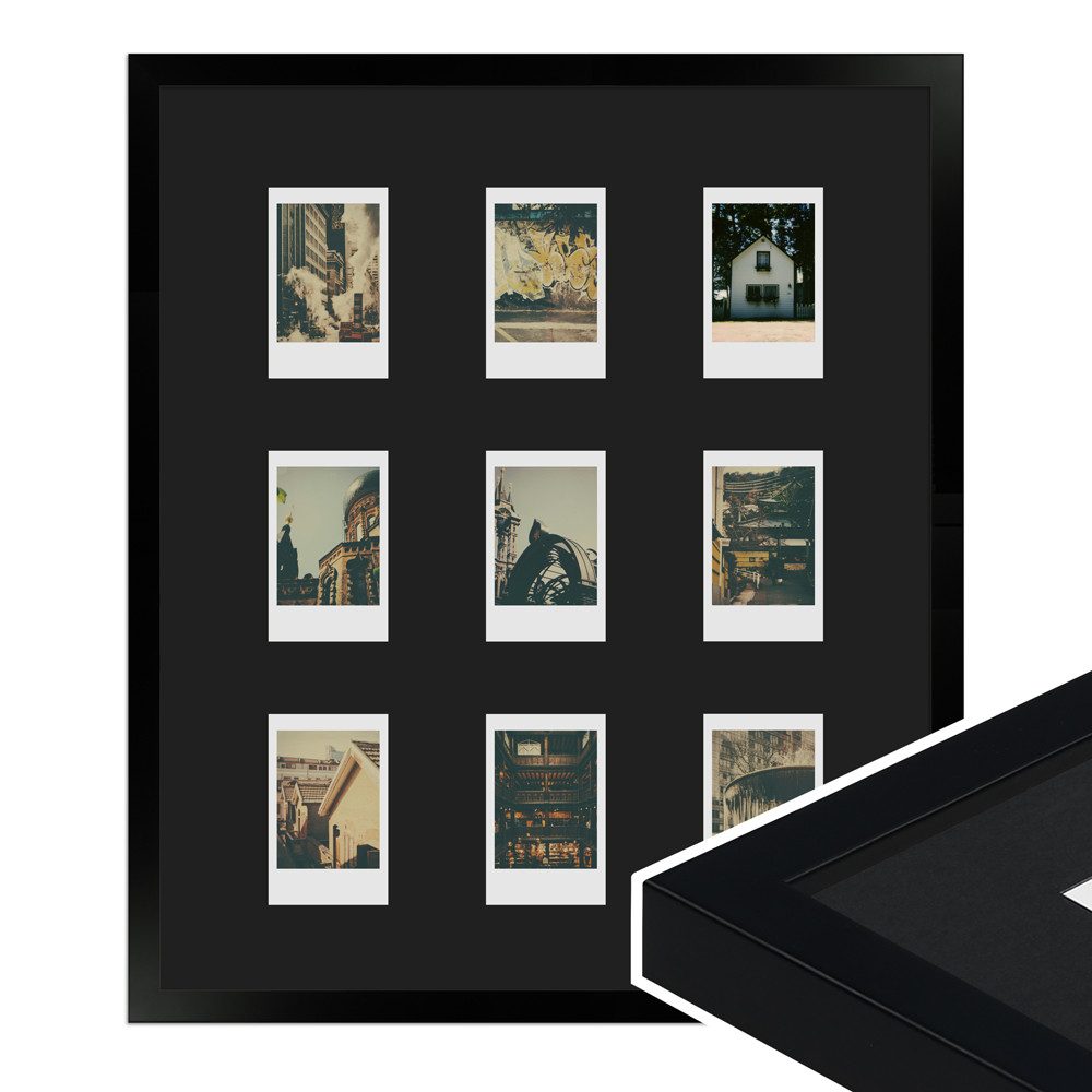 WANDStyle Bilderrahmen H950, für 9 Bilder, im Instax Mini Format, Schwarz